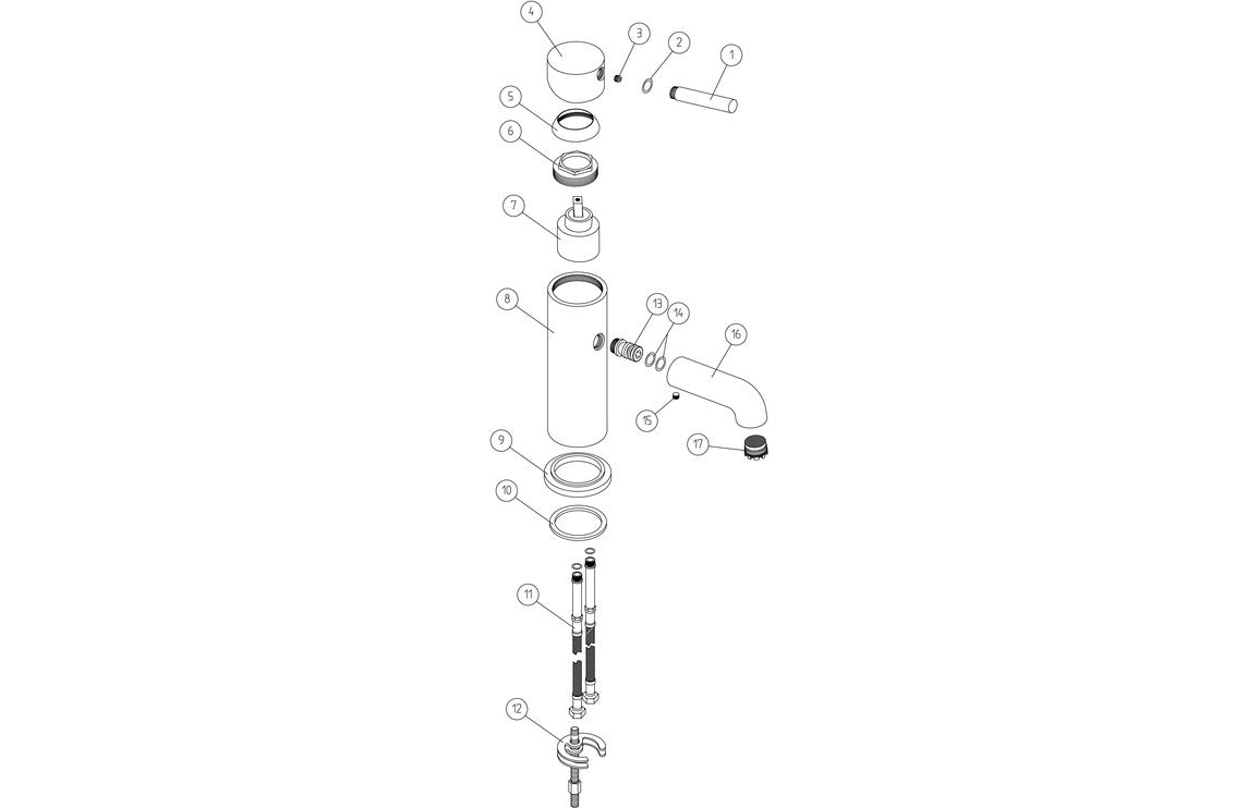 Pescara Basin Mixer - Brushed Brass