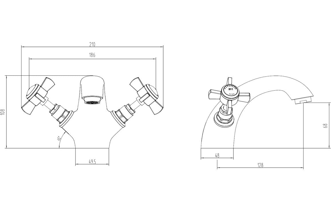 Marlow Mono Basin Mixer Brushed Brass