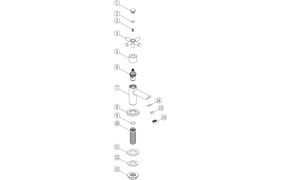 Almese Basin Taps - Chrome