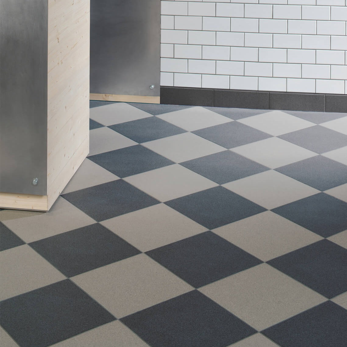 Dorset Woolliscroft Flat Steel Grey Slip Resistant Quarry Tile 300x300mm