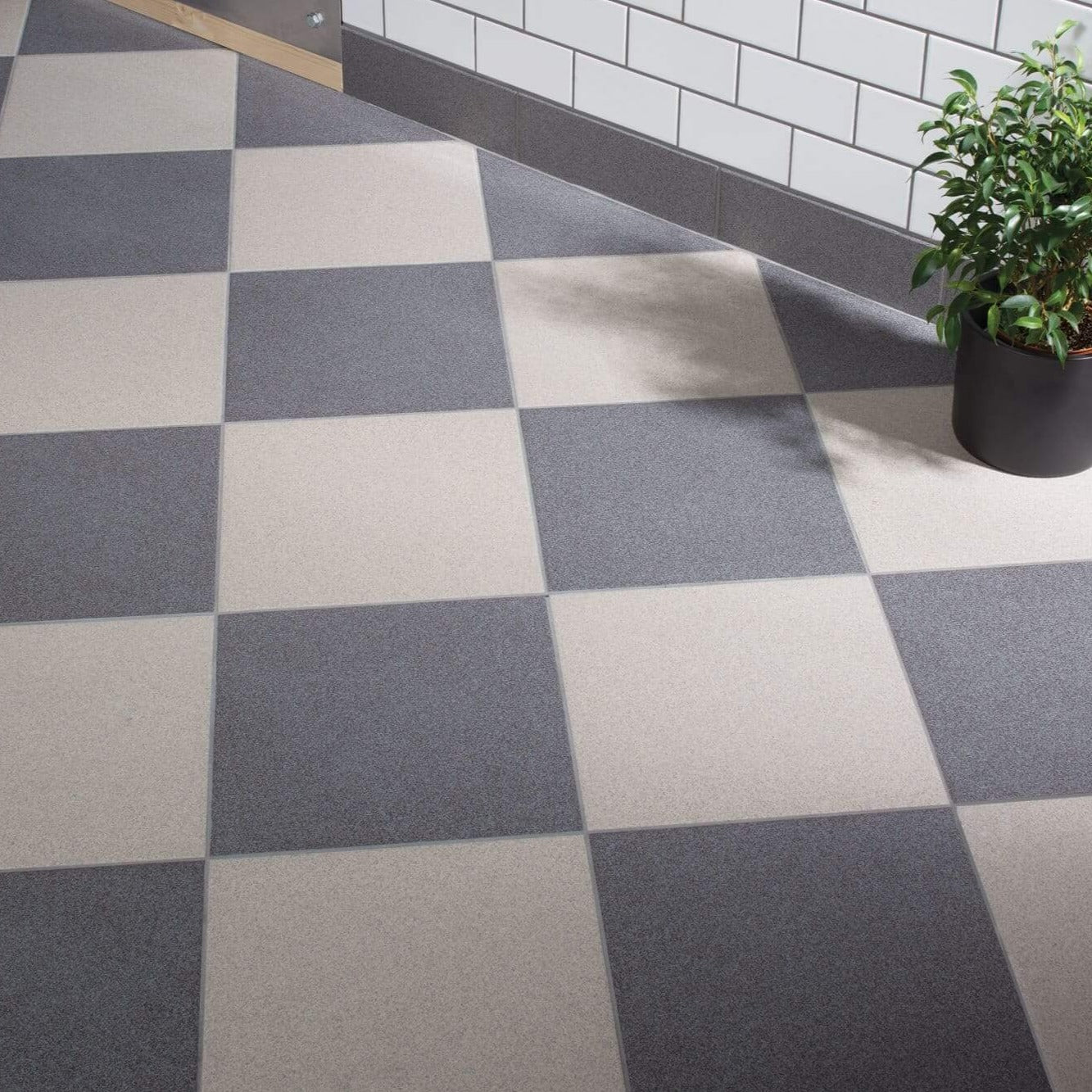 Dorset Woolliscroft Flat Steel Grey Slip Resistant Quarry Tile 148x148mm