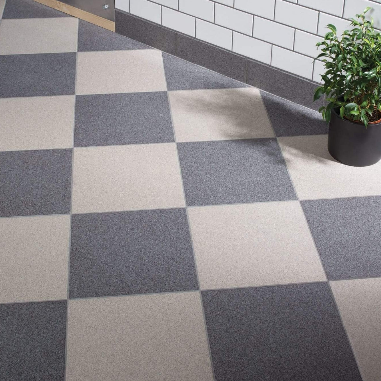 Dorset Woolliscroft Flat Dark Grey Slip Resistant Quarry Tile 148x148mm