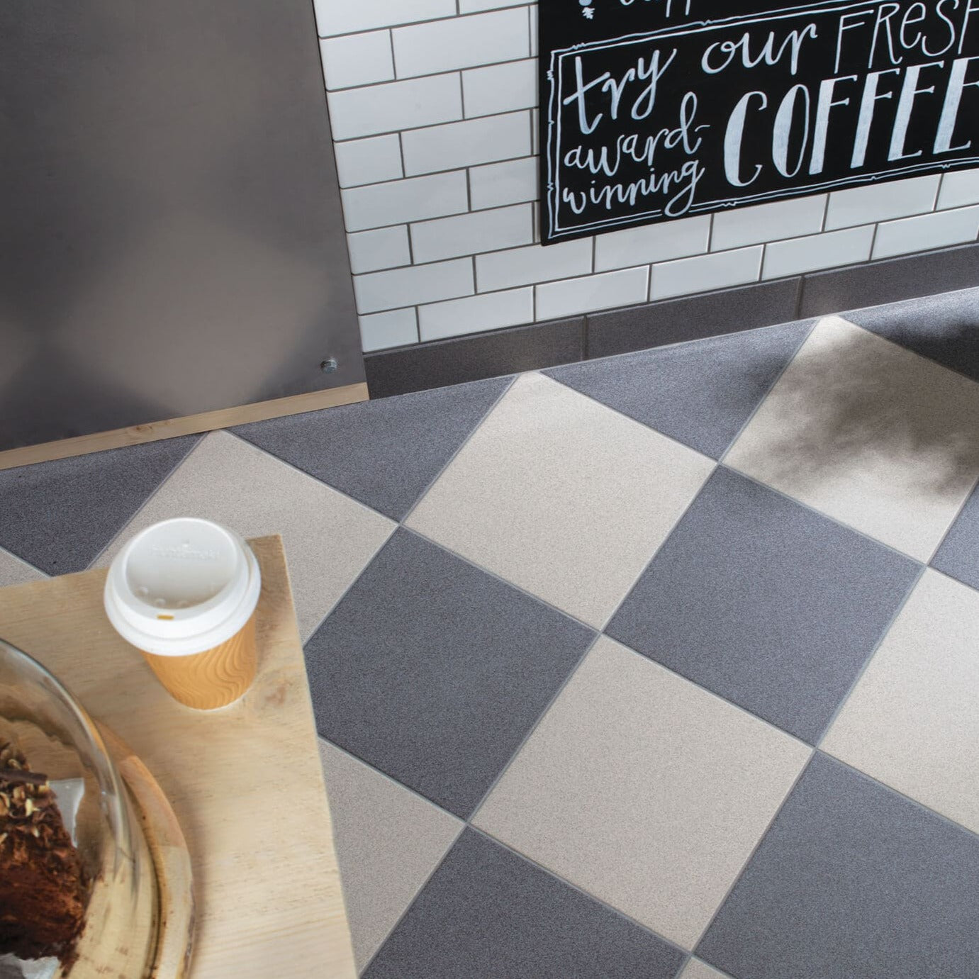 Dorset Woolliscroft Flat Dark Grey Slip Resistant Quarry Tile 148x148mm