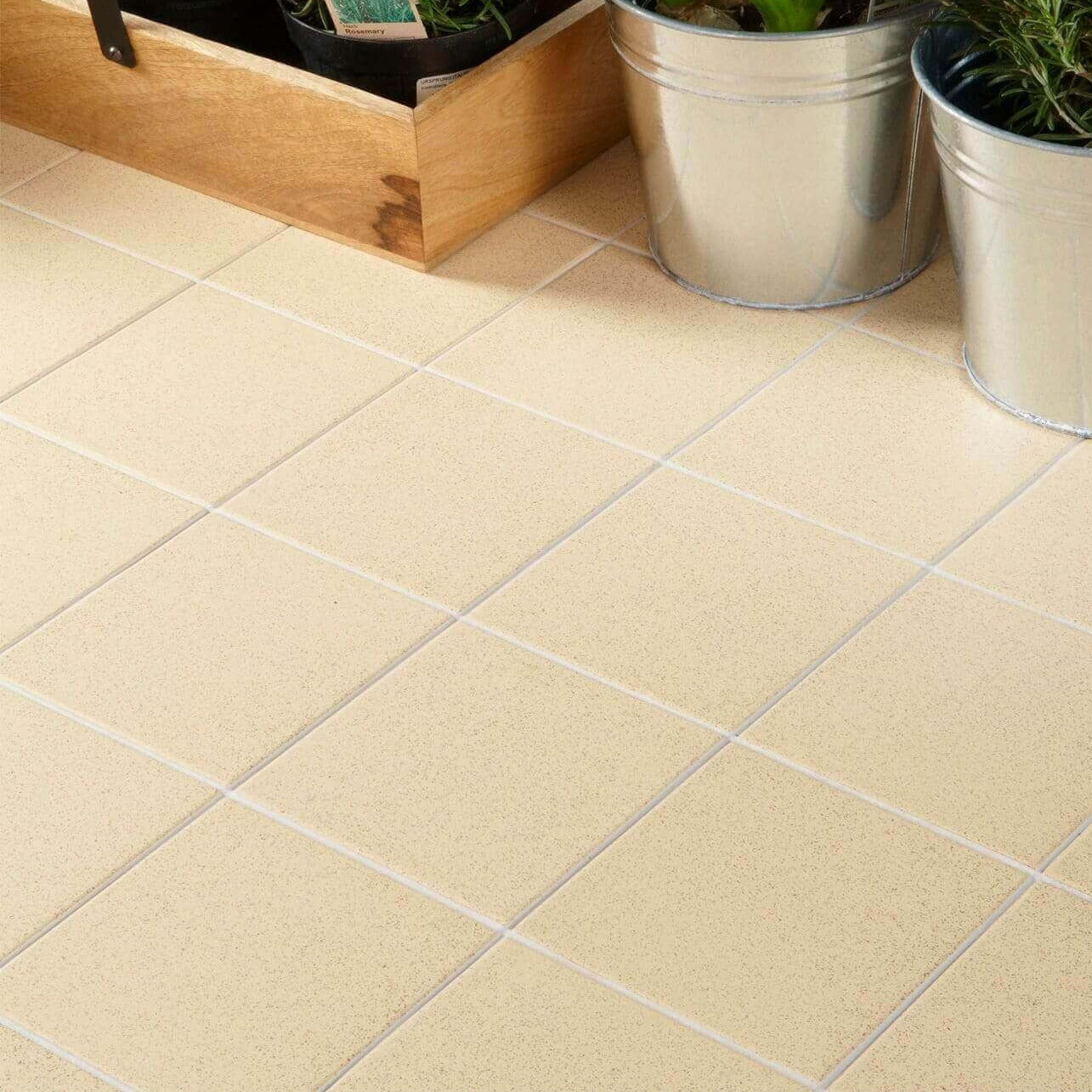 Dorset Woolliscroft Flat Stone Slip Resistant Quarry Tile 148x148mm