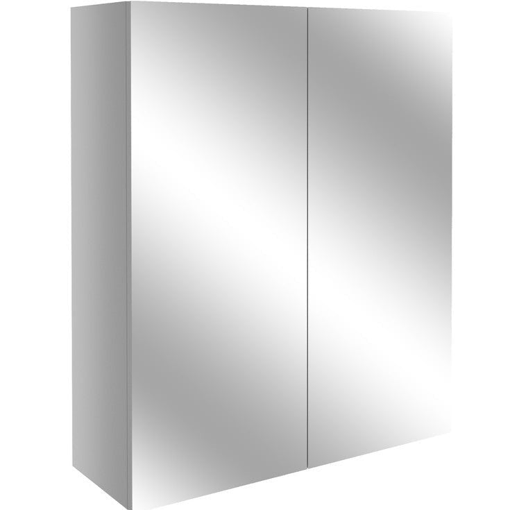 Chablis 600mm Mirrored Unit - Light Grey Gloss