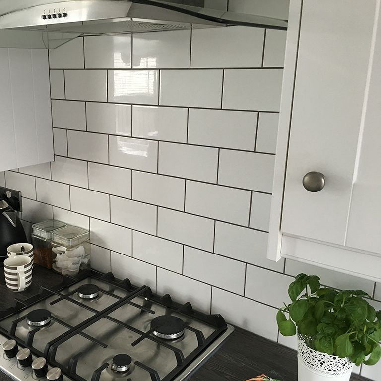 Flat Gloss White Ceramic Wall Tile 10x20cm-Verona-LISO1001