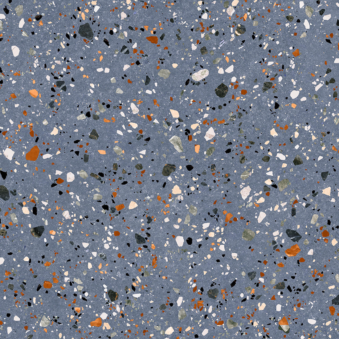 London Terrazzo Blue Porcelain Tile 60x60cm
