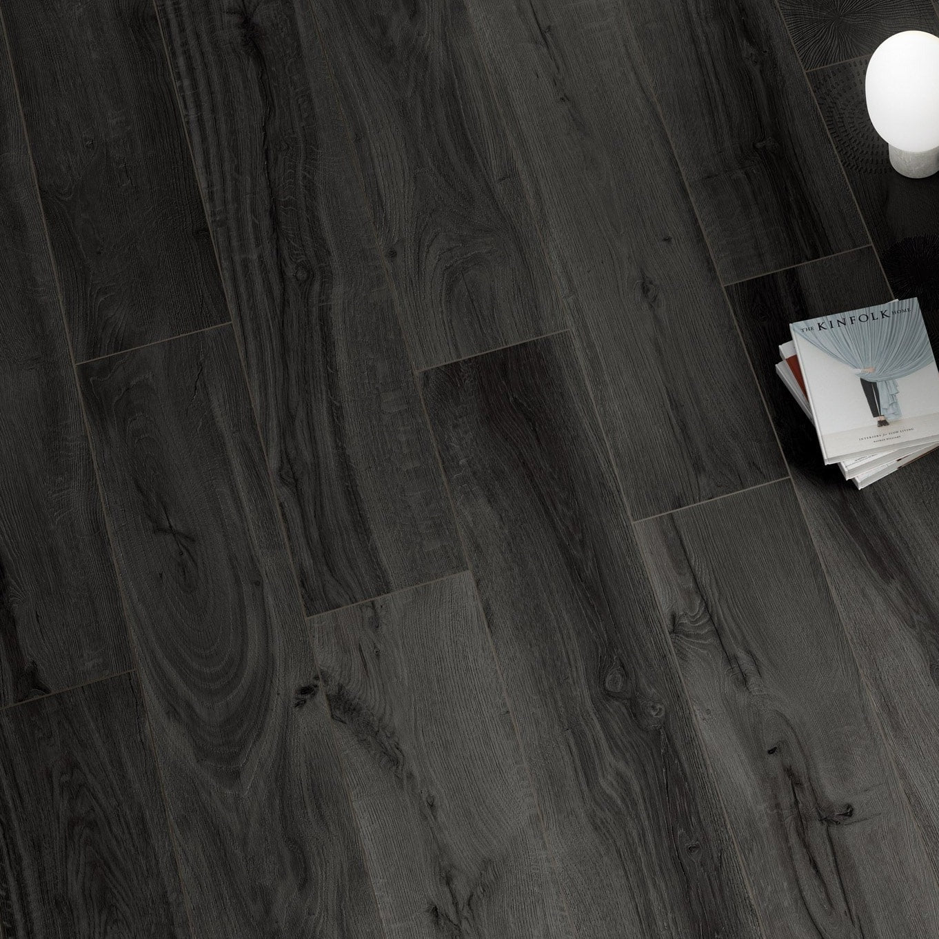 Tavola Dark Wood Effect Porcelain Floor Tile 24x120cm