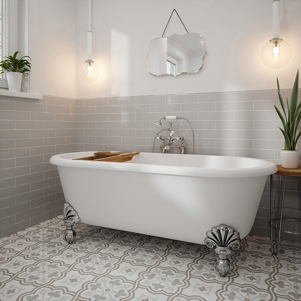 Handmade Grigio Ceramic Wall Tile 7.5x30cm-Verona-P11990