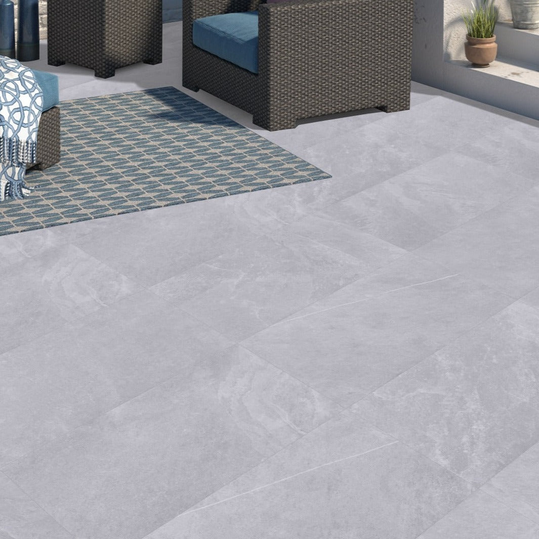 Hyndford Greige Outdoor Porcelain Slab Tile 60x120cm