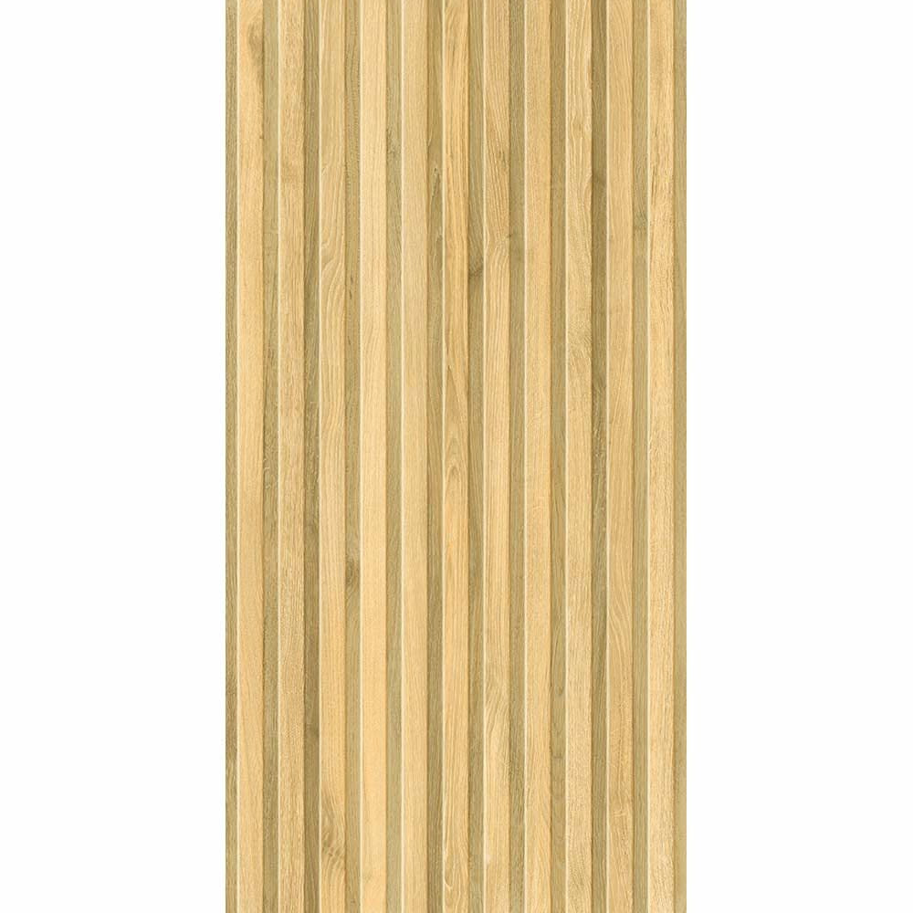 Kinabalu Light Oak Wood Effect Matt Glazed Porcelain Panel 60x120cm-Verona-P13609