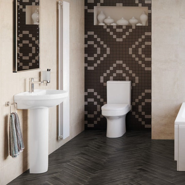 Vista Vanity Unit & Toilet Pack 550mm White Gloss