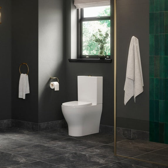Lilibet Rimless Close Coupled Open Back WC & Soft Close Seat
