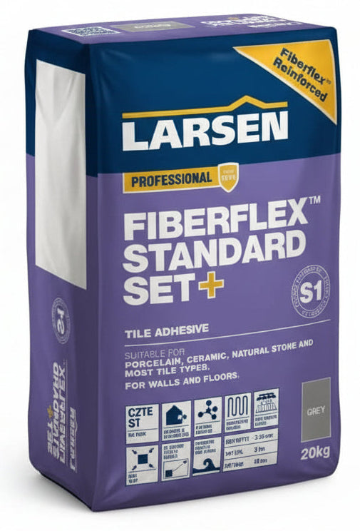 Larsen Standard Set Tile Adhesive Professional Fibreflex S1 20kg Grey