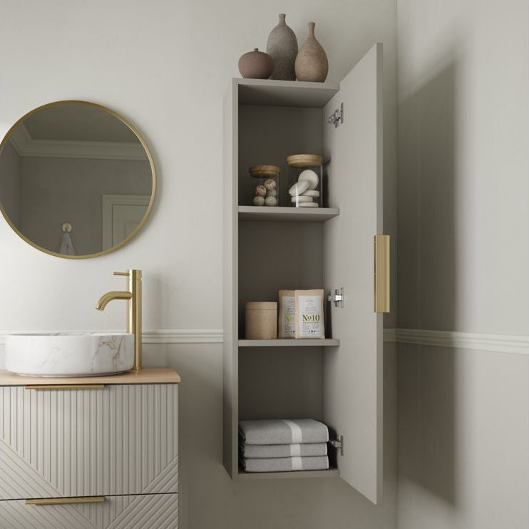 Lines 350mm Wall Hung 1 Door Tall Unit