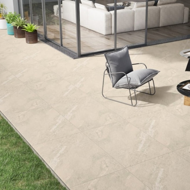 Mountain White Outdoor Porcelain Slab Tile 60x90cm
