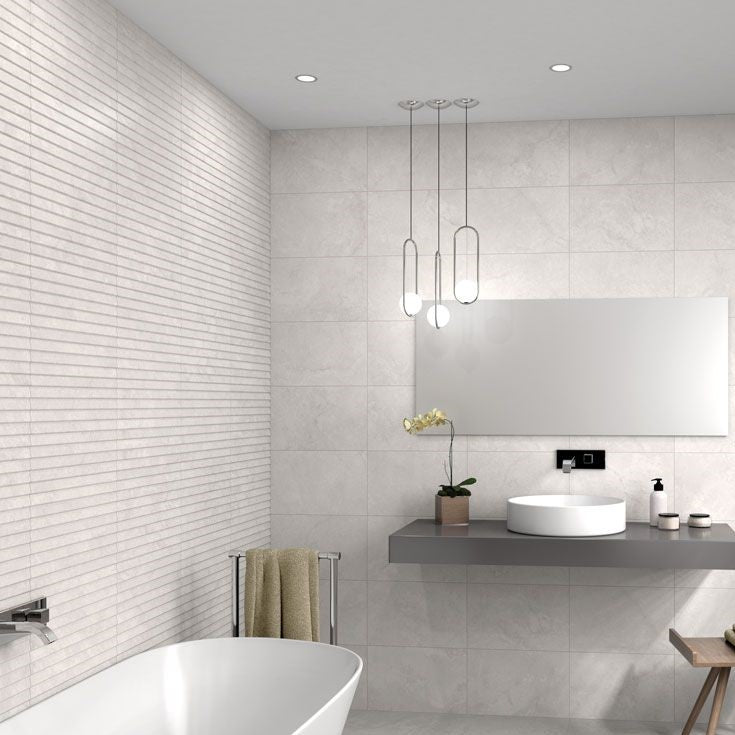 Himalaya White Deco Wall Tile 30x60cm