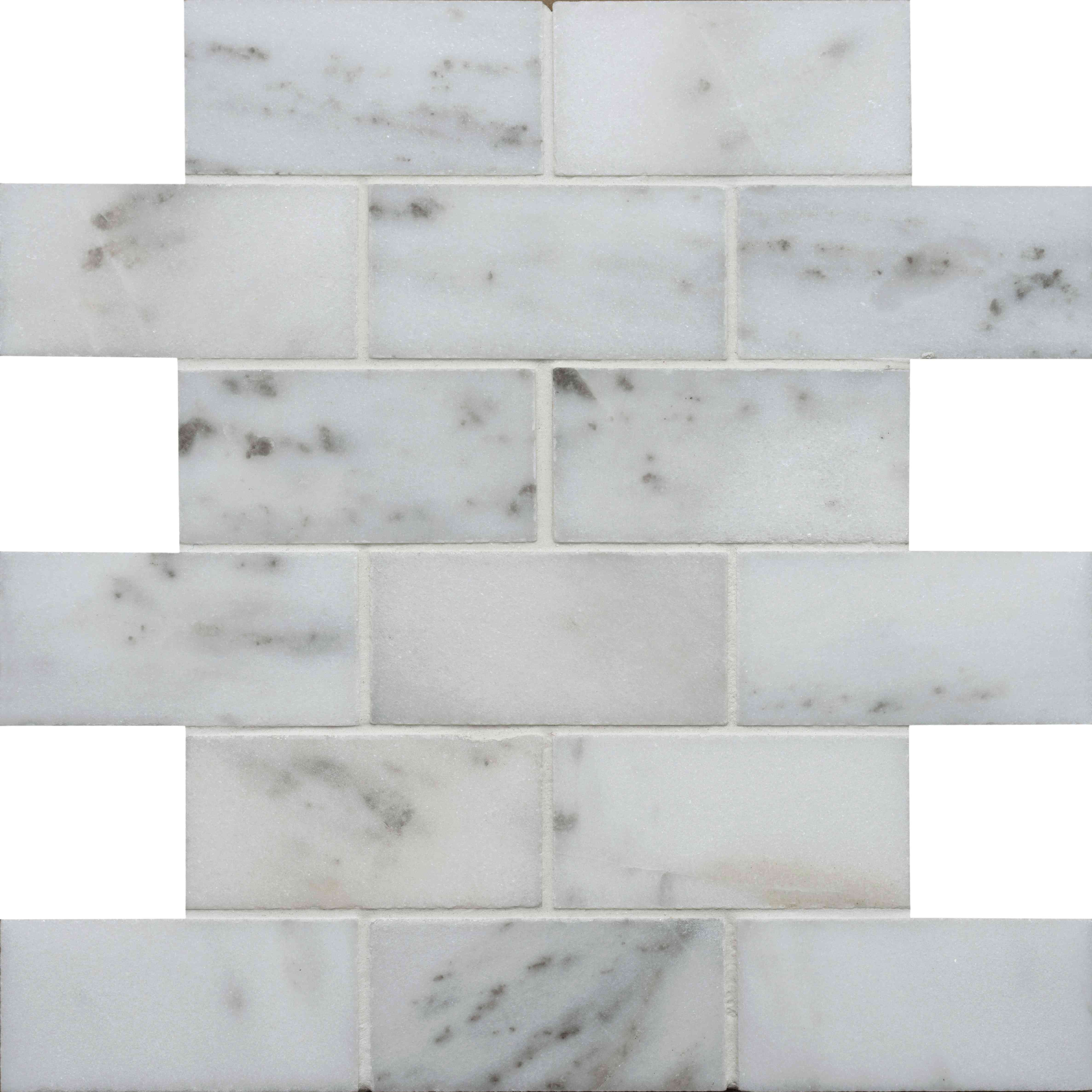 Original Style Earthworks Viano White Polished Brickbond Mosaic Tile 26x30cm