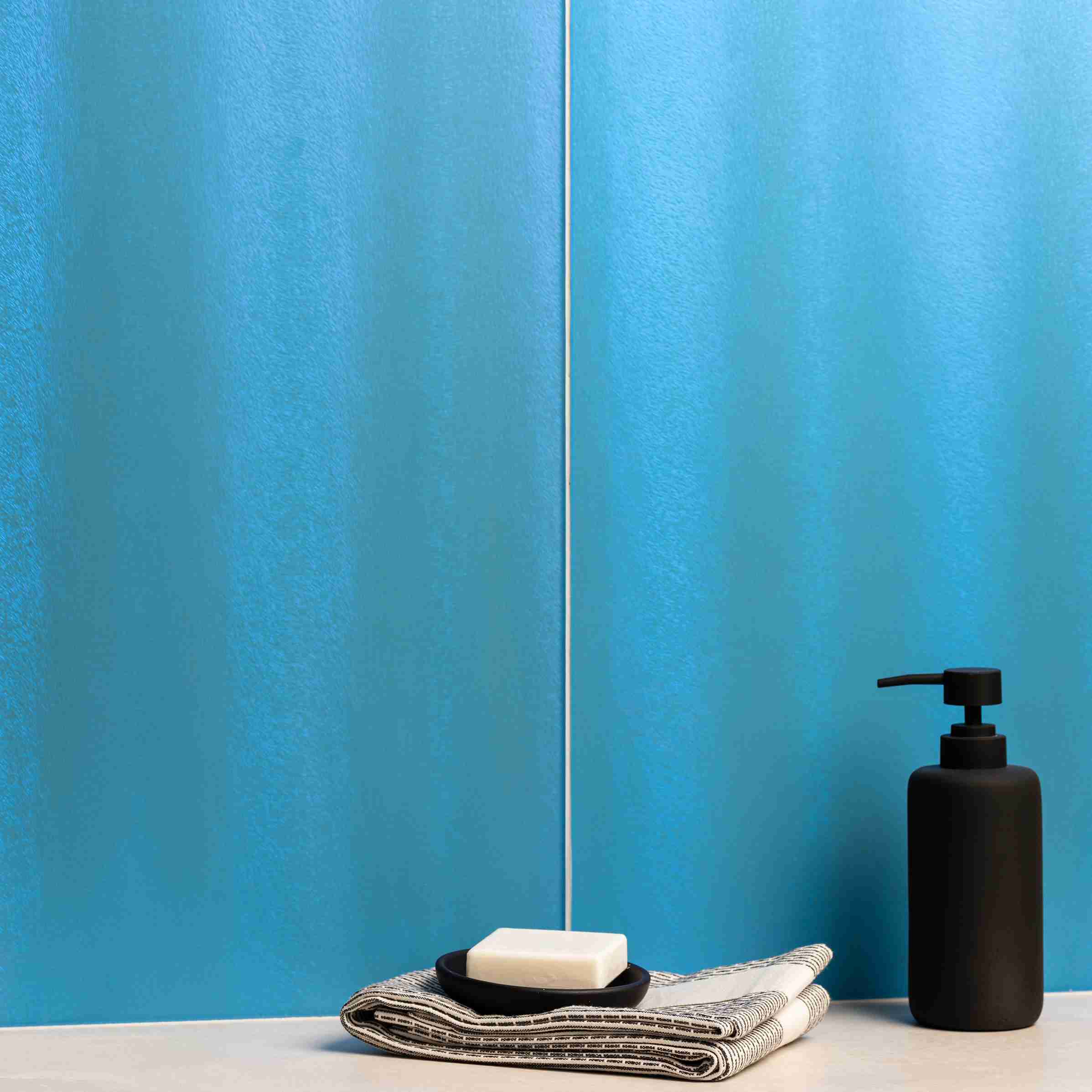 Оriginal Style Glassworks Aurora Borealis Aqua Frosted Decorative Effects Glass Tile 30x60cm