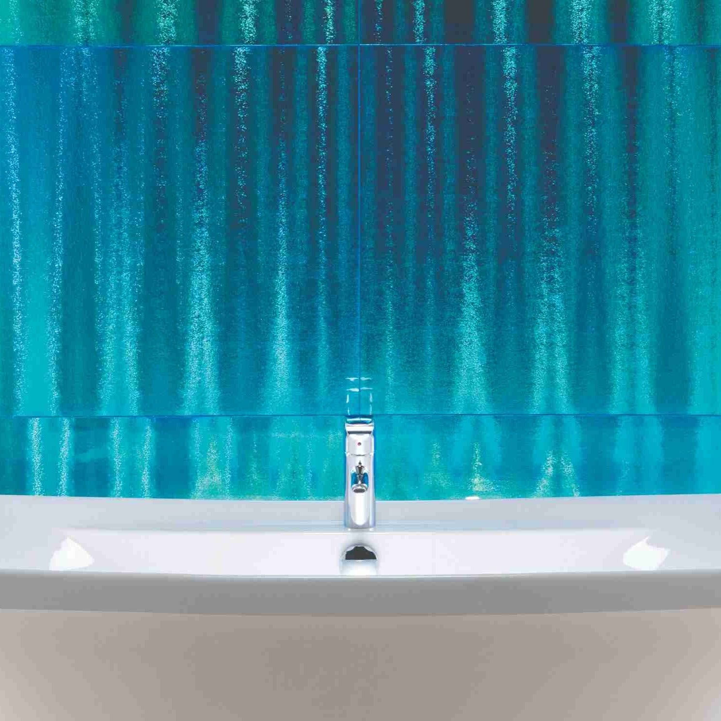 Оriginal Style Glassworks Aurora Borealis Aqua Splashback Tile 60x75cm