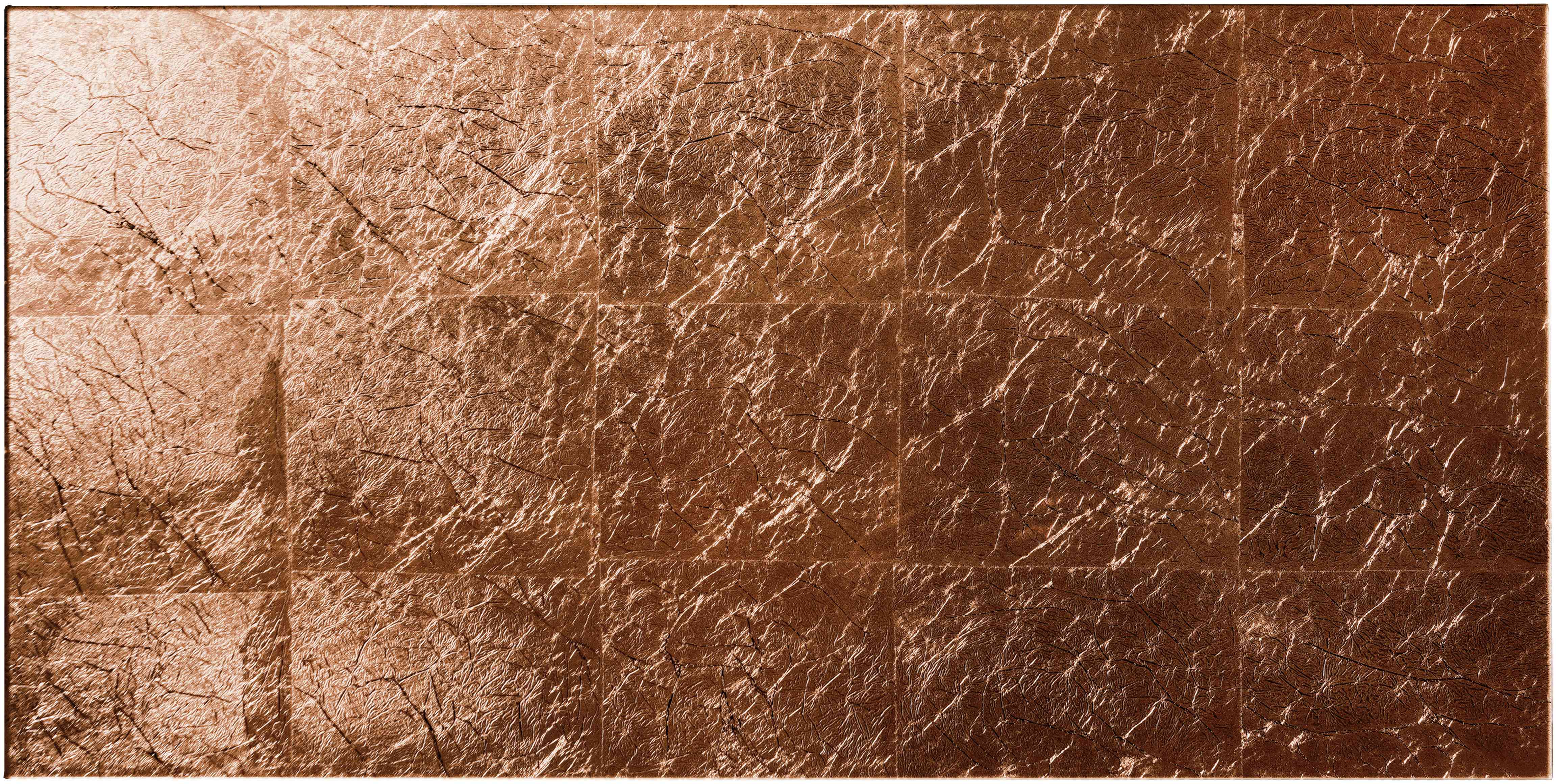 Оriginal Style Glassworks Copper Leaf Bold Decorative Effects Glass Tile 30x60cm