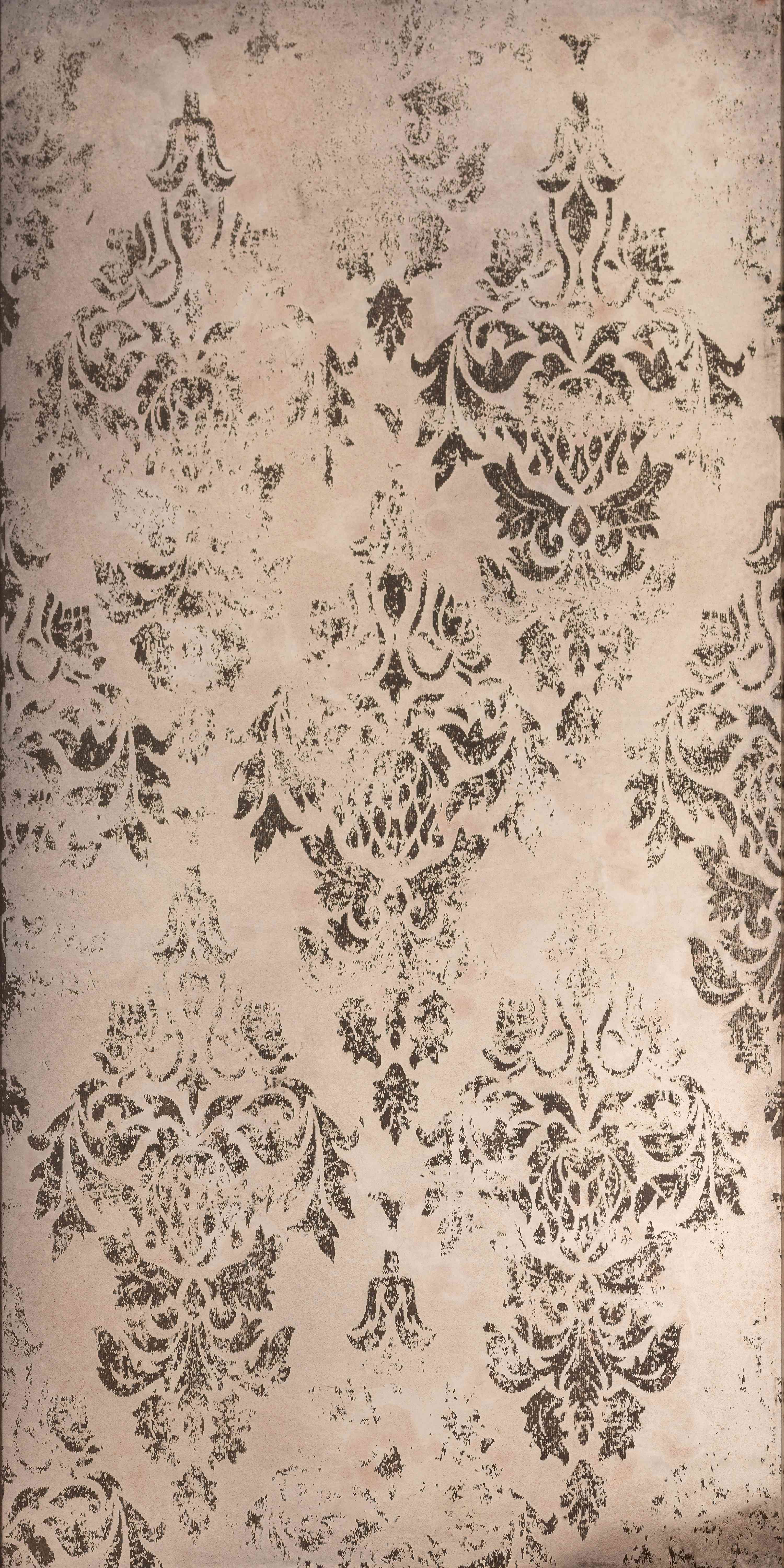 Оriginal Style Glassworks Damask Distressed Rose Gold Decorative Effects Glass Tile 30x60cm