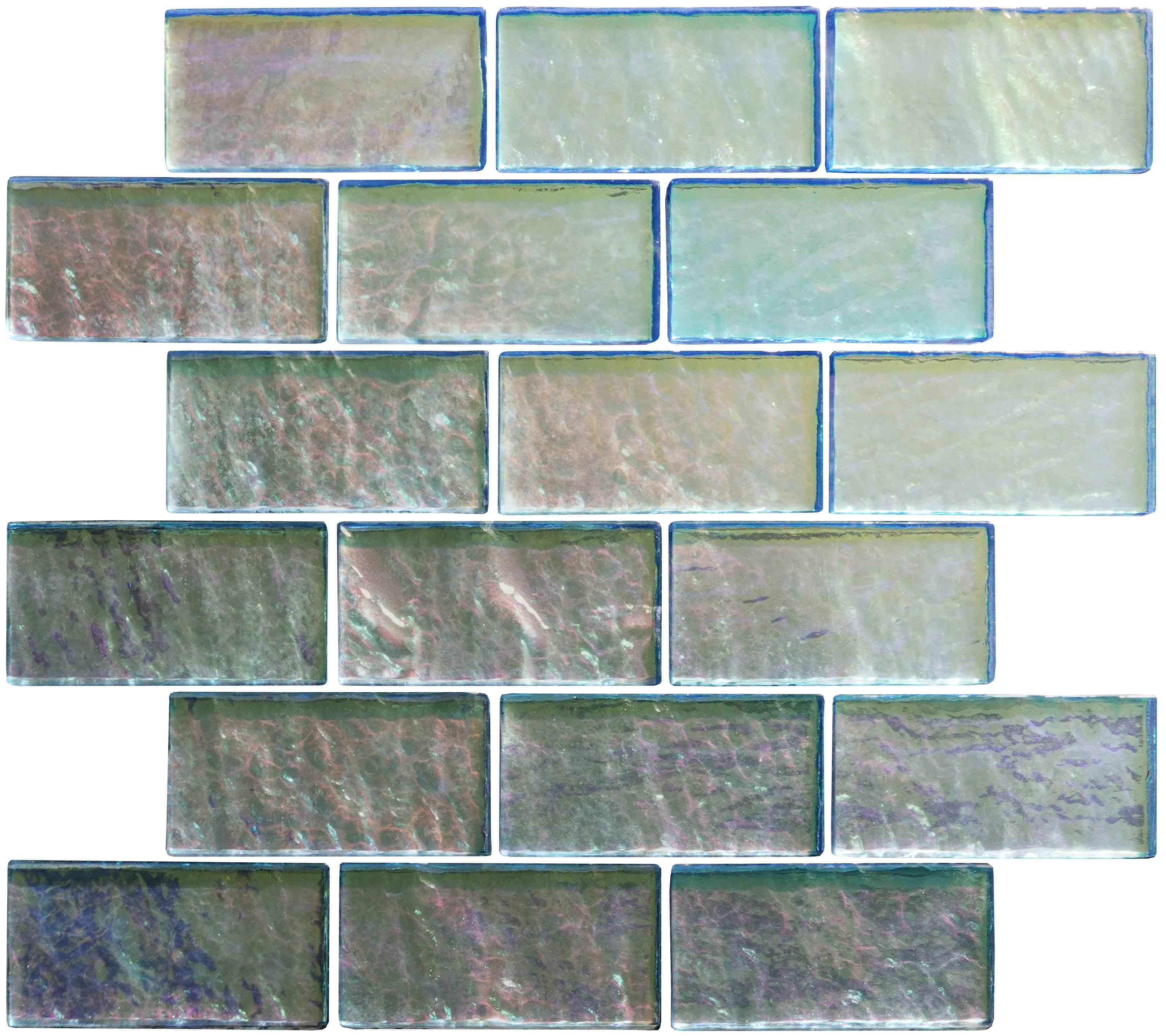 Original Style Glassworks Silver Gloss Mosaic Radiance Tile 30x30cm