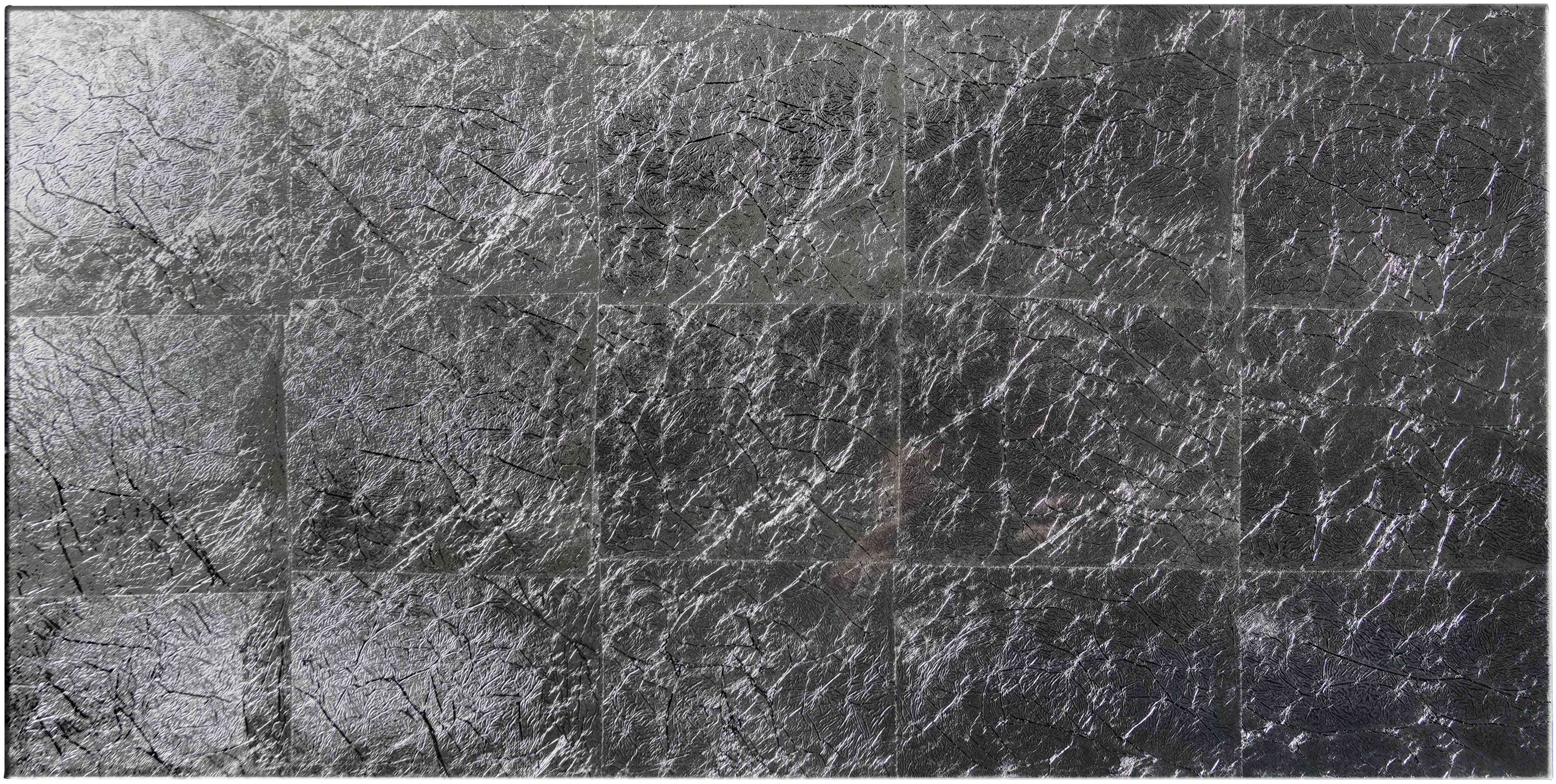 Оriginal Style Glassworks Silver Leaf Bold Decorative Effects Glass Tile 30x60cm