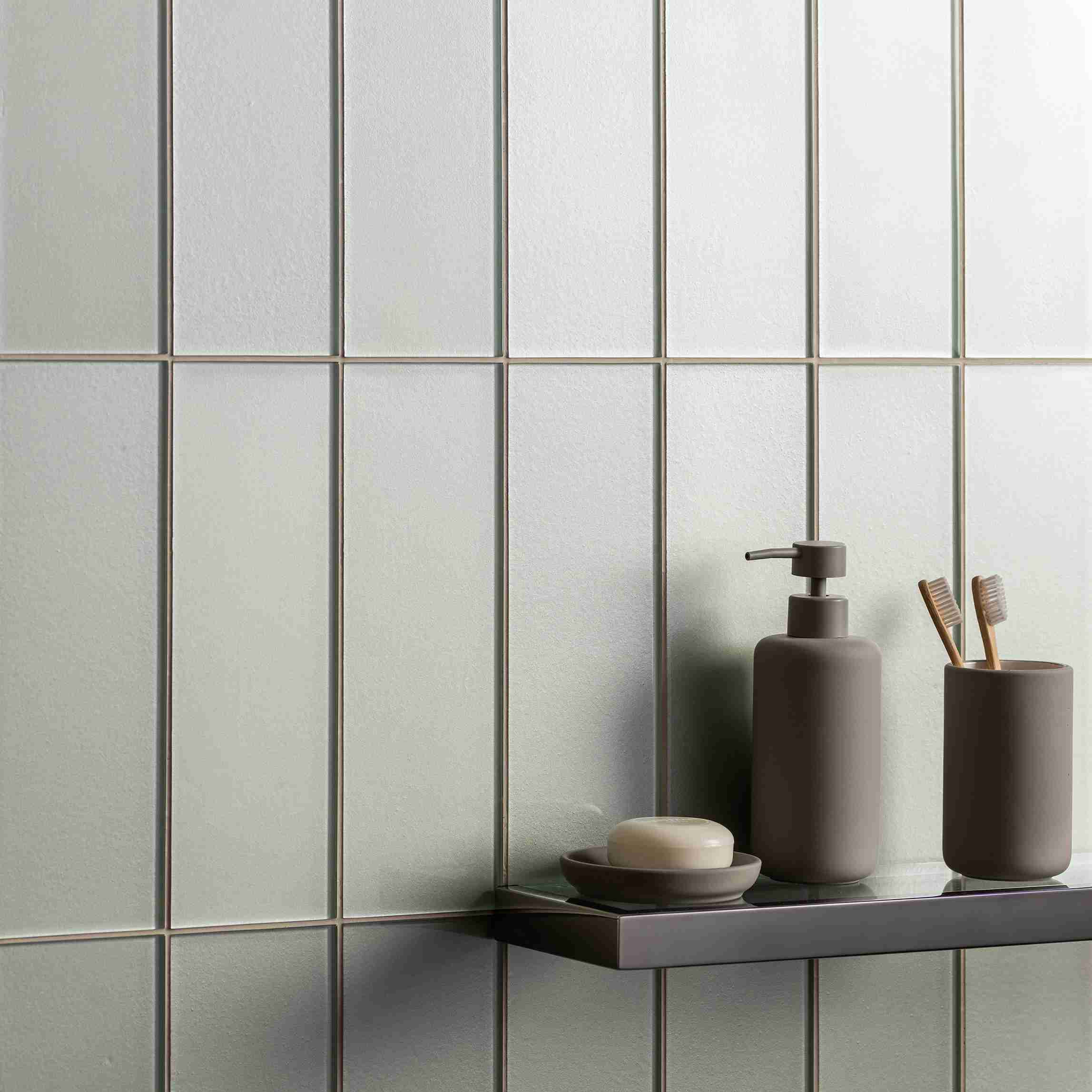 Original Style Glassworks Galatea Metallica Brick Tile 10x30cm