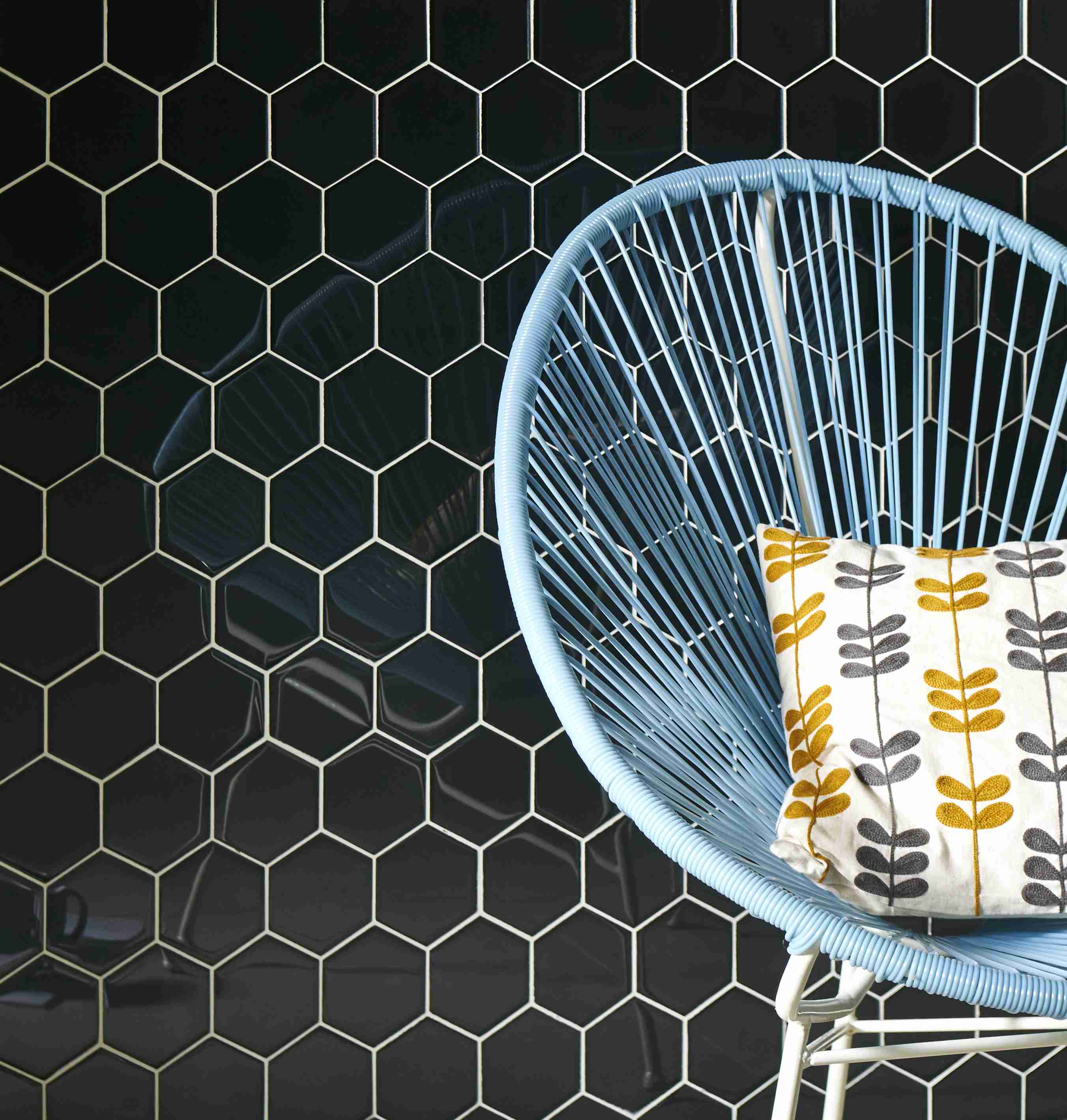 Original Style Glassworks Hera Metallic Hexagon Mosaic Tile 30x30cm