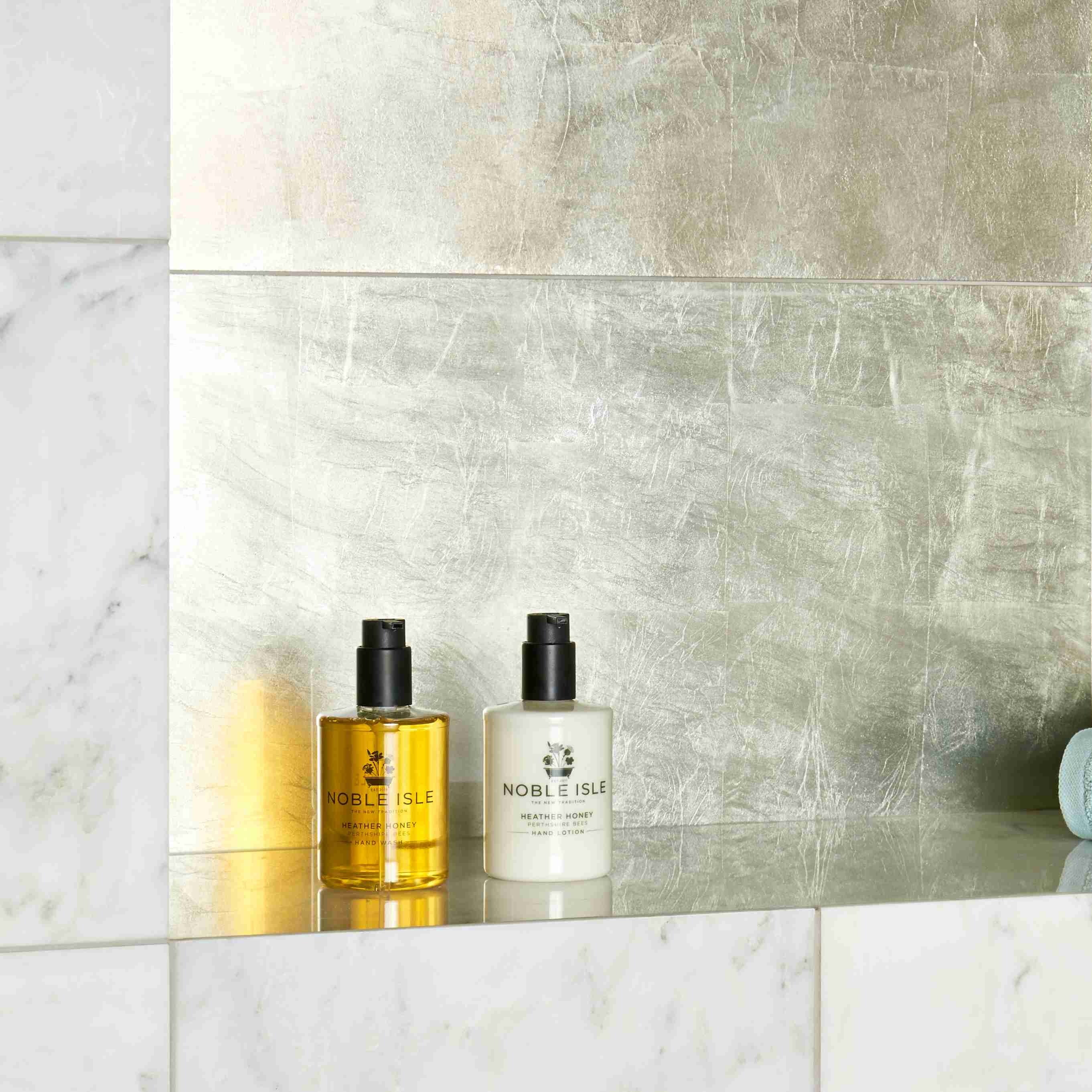 Оriginal Style Glassworks Silver Leaf Decorative Effects Glass Tile 30x60cm