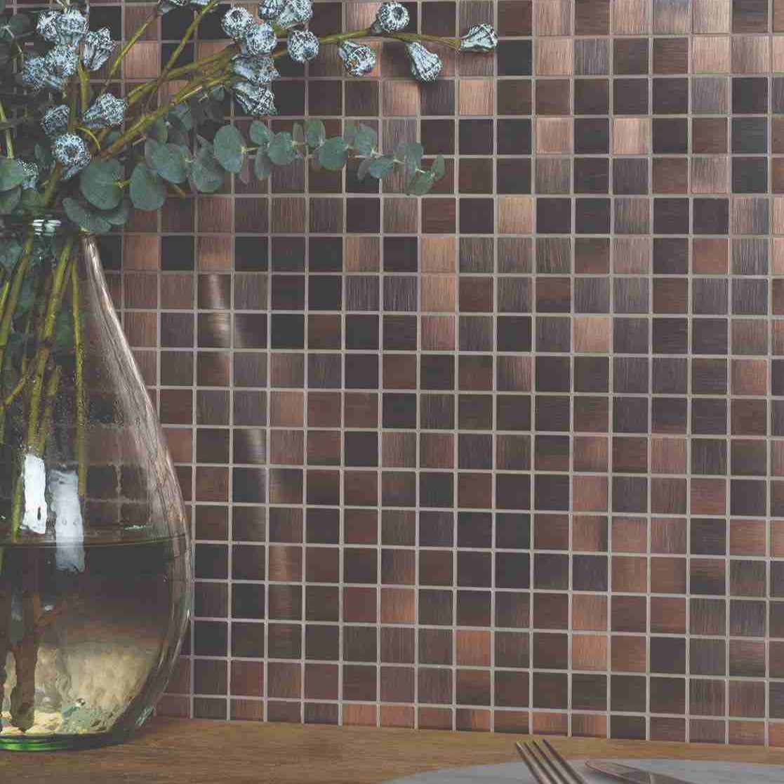 Original Style Mosaics Aurelio Copper Mosaic Tile 31x31cm