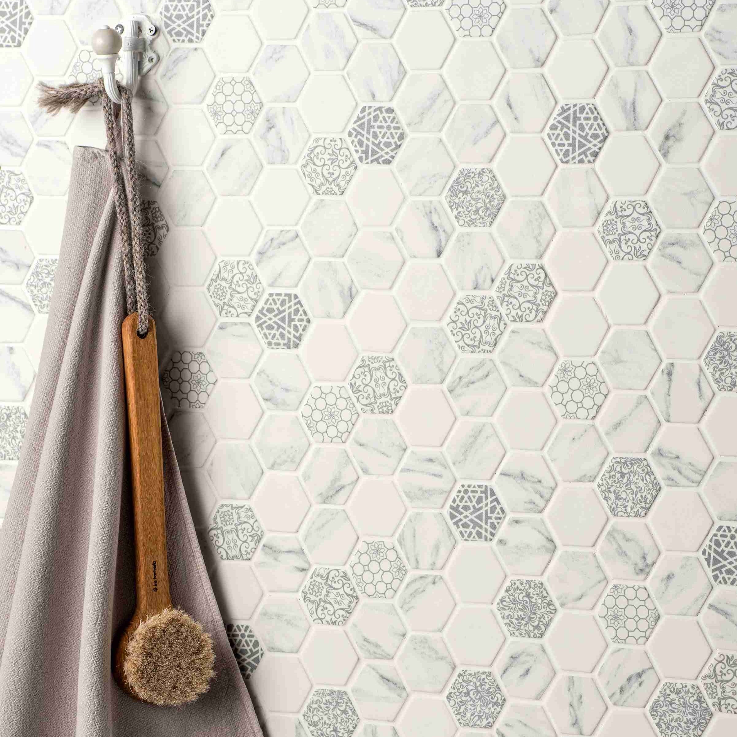 Original Style Mosaics Caspar Recycled Glass Mosaic Tile 28x32cm