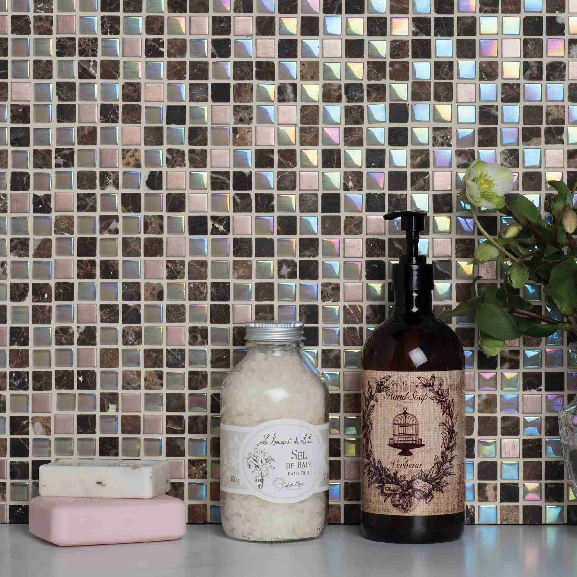 Original Style Mosaics Divine Earth And Fire Mixed Mosaic Tile 30x30cm