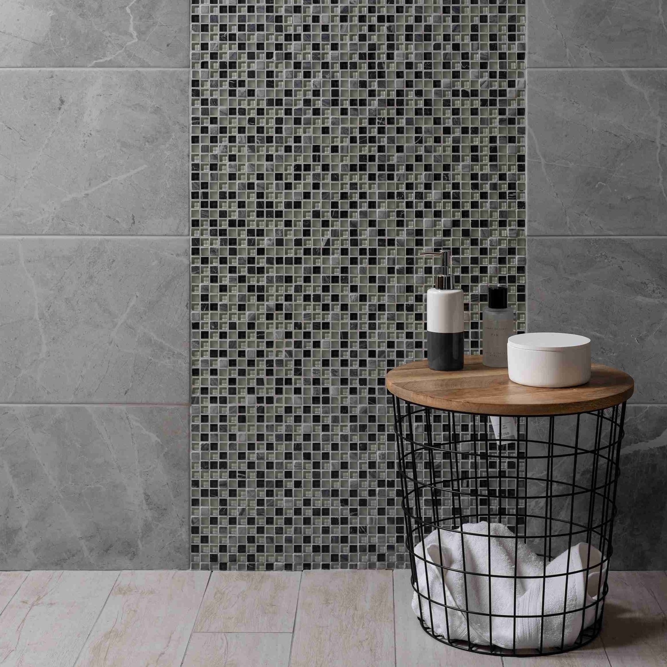 Original Style Mosaics Lial Earth And Fire Mixed Mosaic Tile 30x30cm