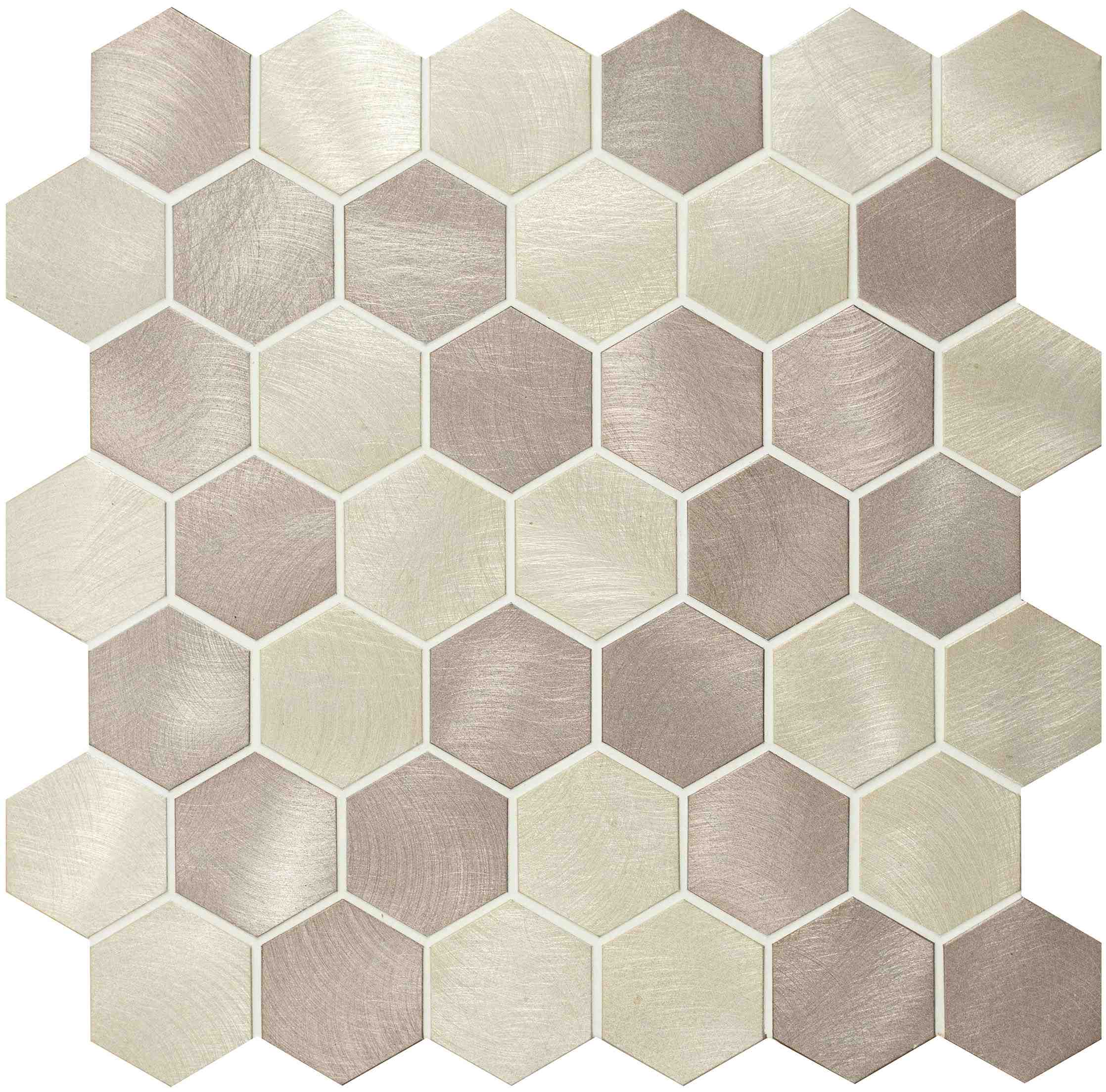 Original Style Mosaics Telesto Beige Mix Hexagon Mosaic Tile 30x30cm