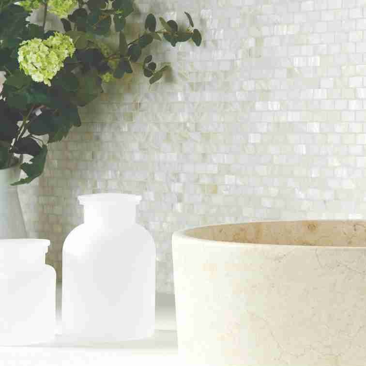 Original Style Mosaics Pearl Brickbond Shell Mosaic Tile 32x31cm