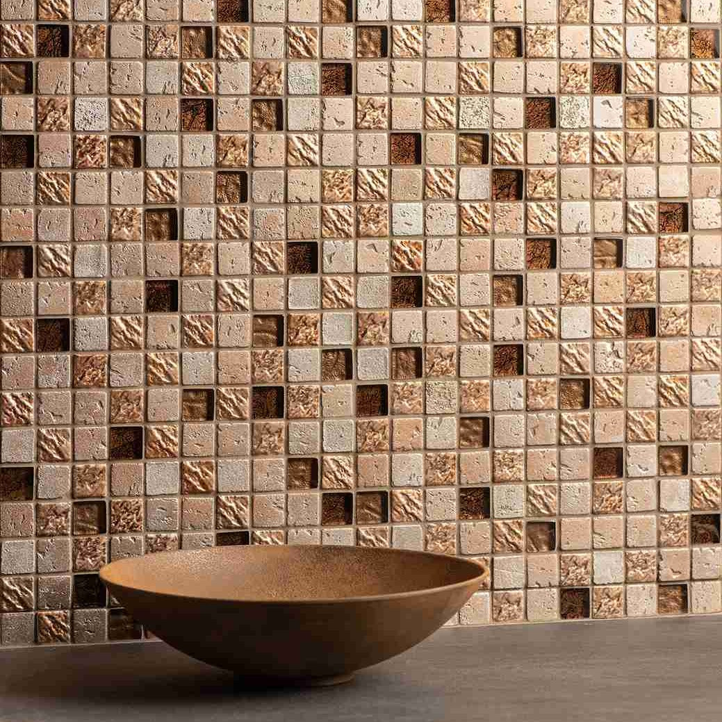 Original Style Mosaics Postojna Glass and Stone Mosaic Tile 30x30cm