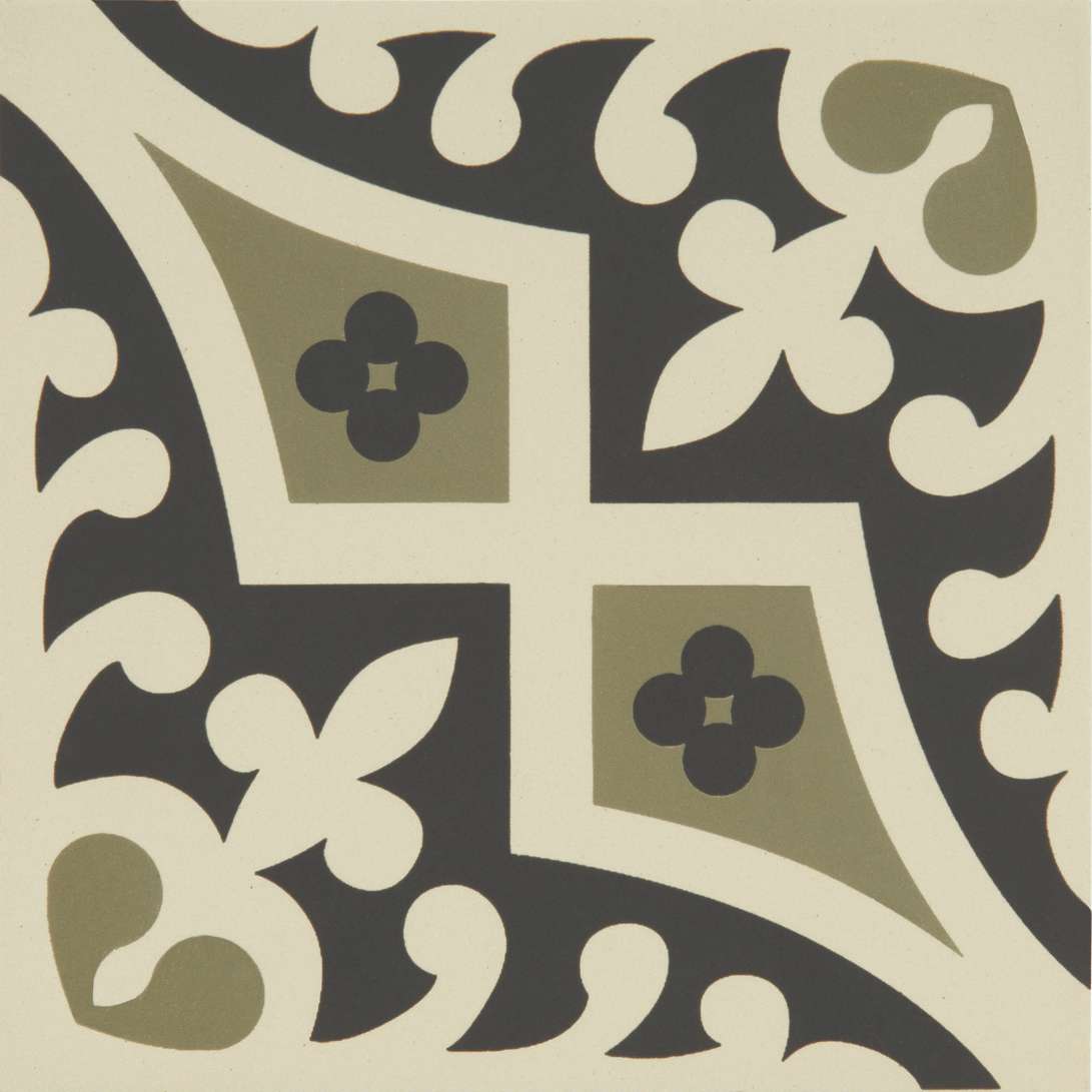 Original Style Odyssey Primo Romanesque Dublin and Black on White 15x15cm
