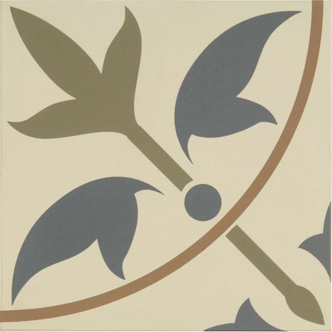 Original Style Odyssey Assyrian Dublin, Denim and Old London on White Tile 15x15cm