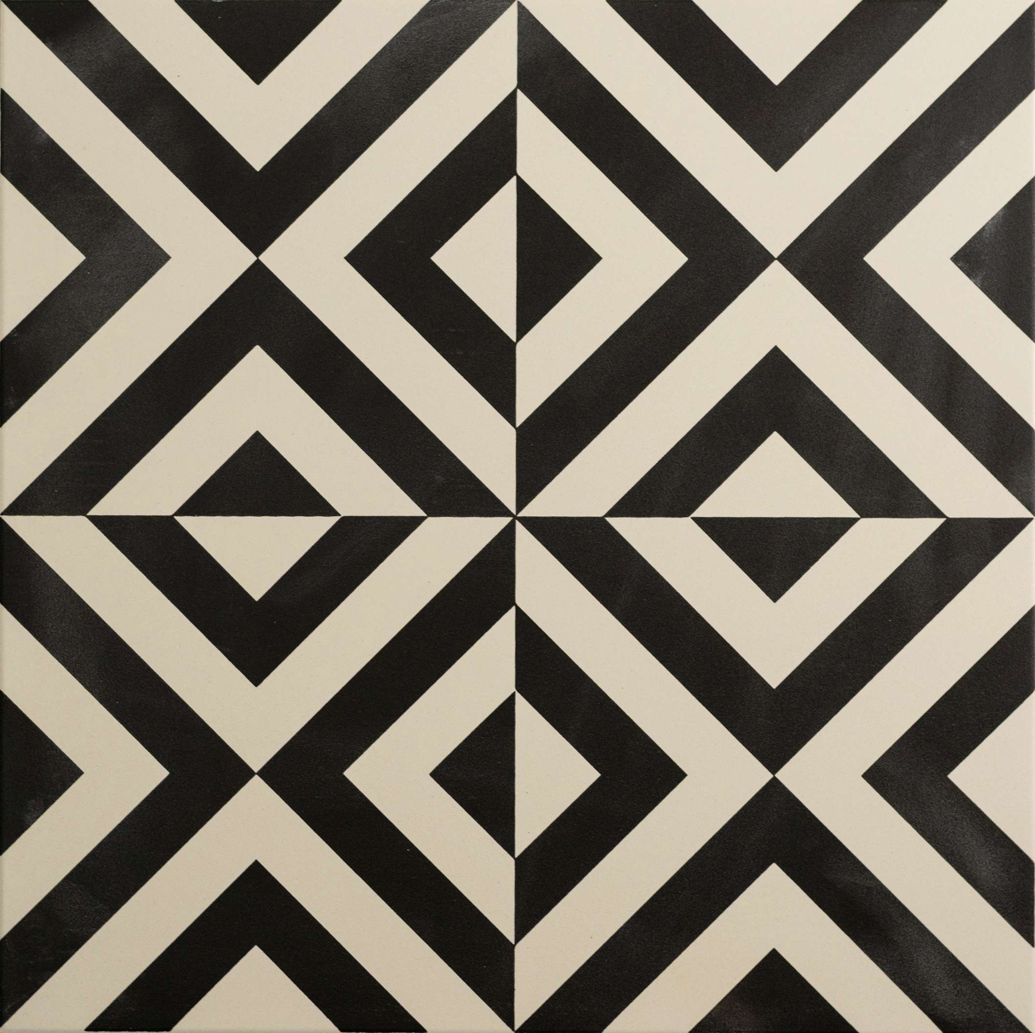 Original Style Odyssey Grande Penshaw Black on Chalk Tile 30x30cm