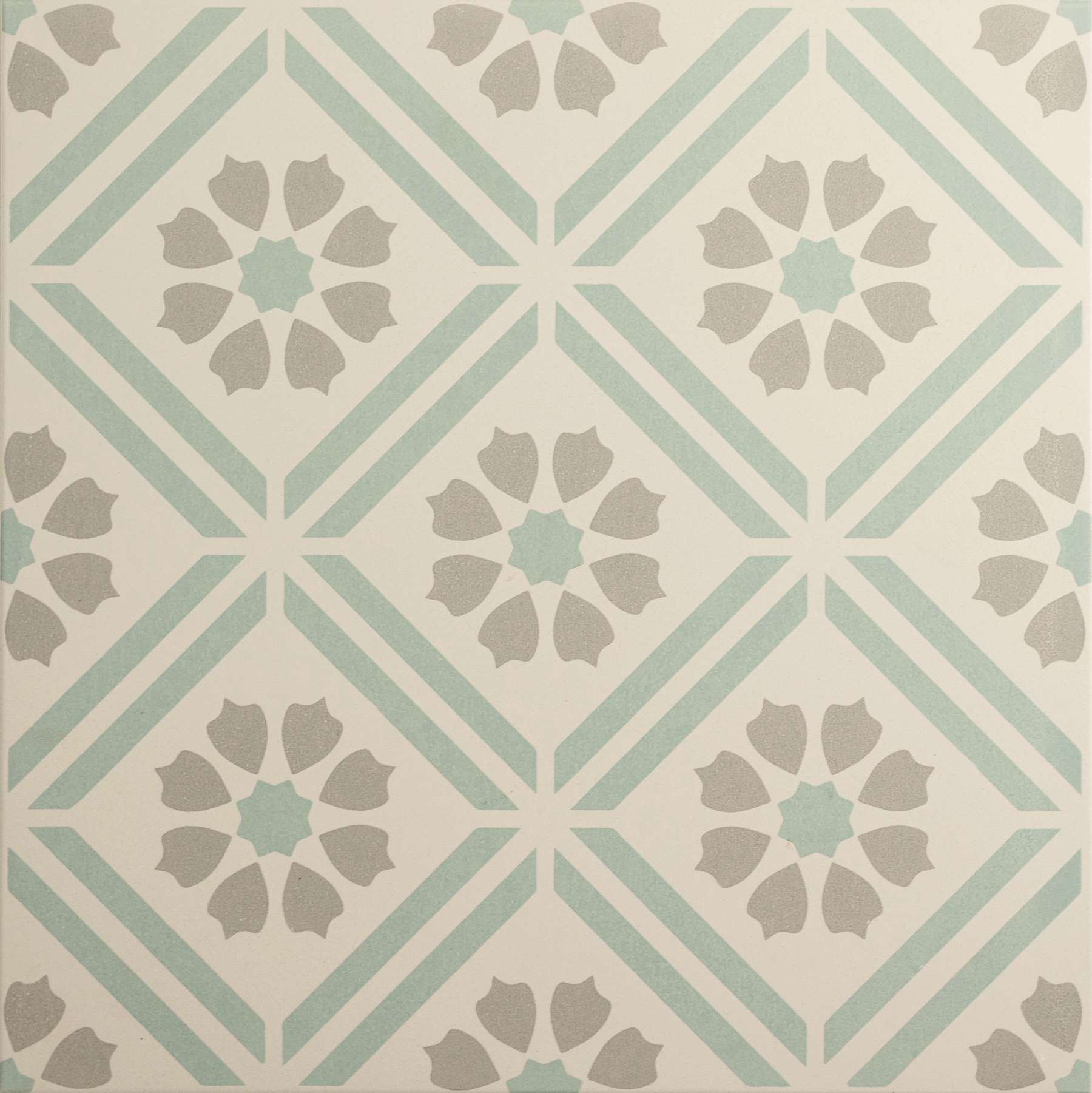 Original Style Odyssey Grande Greenway Teal on Chalk Tile 30x30cm