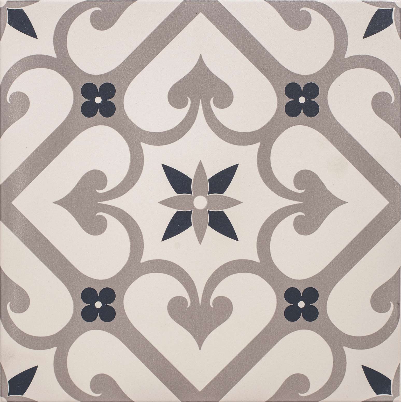 Original Style Odyssey Grande Epoque Dark Blue on Chalk Tile 30x30cm