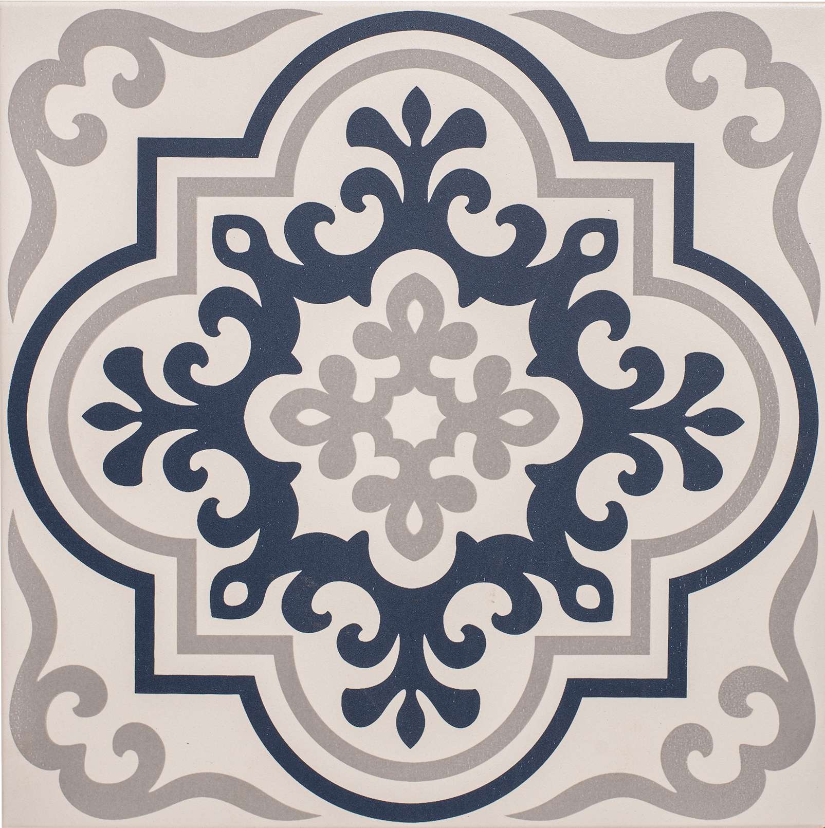 Original Style Odyssey Grande Vogue Dark Blue/Light Grey on Chalk Tile 30x30cm