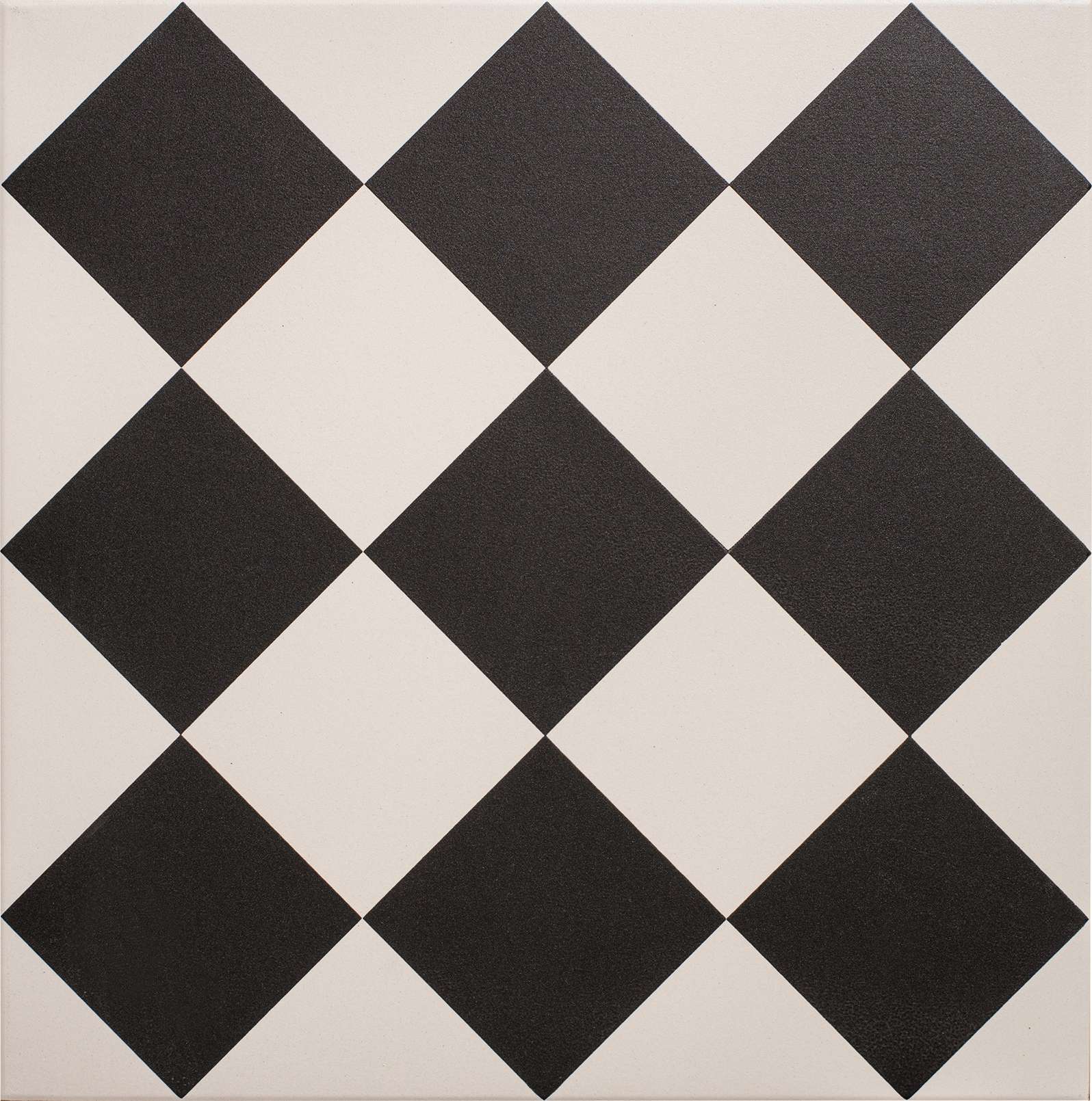 Original Style Odyssey Grande Harlequin Large Black on Chalk Tile 30x30cm