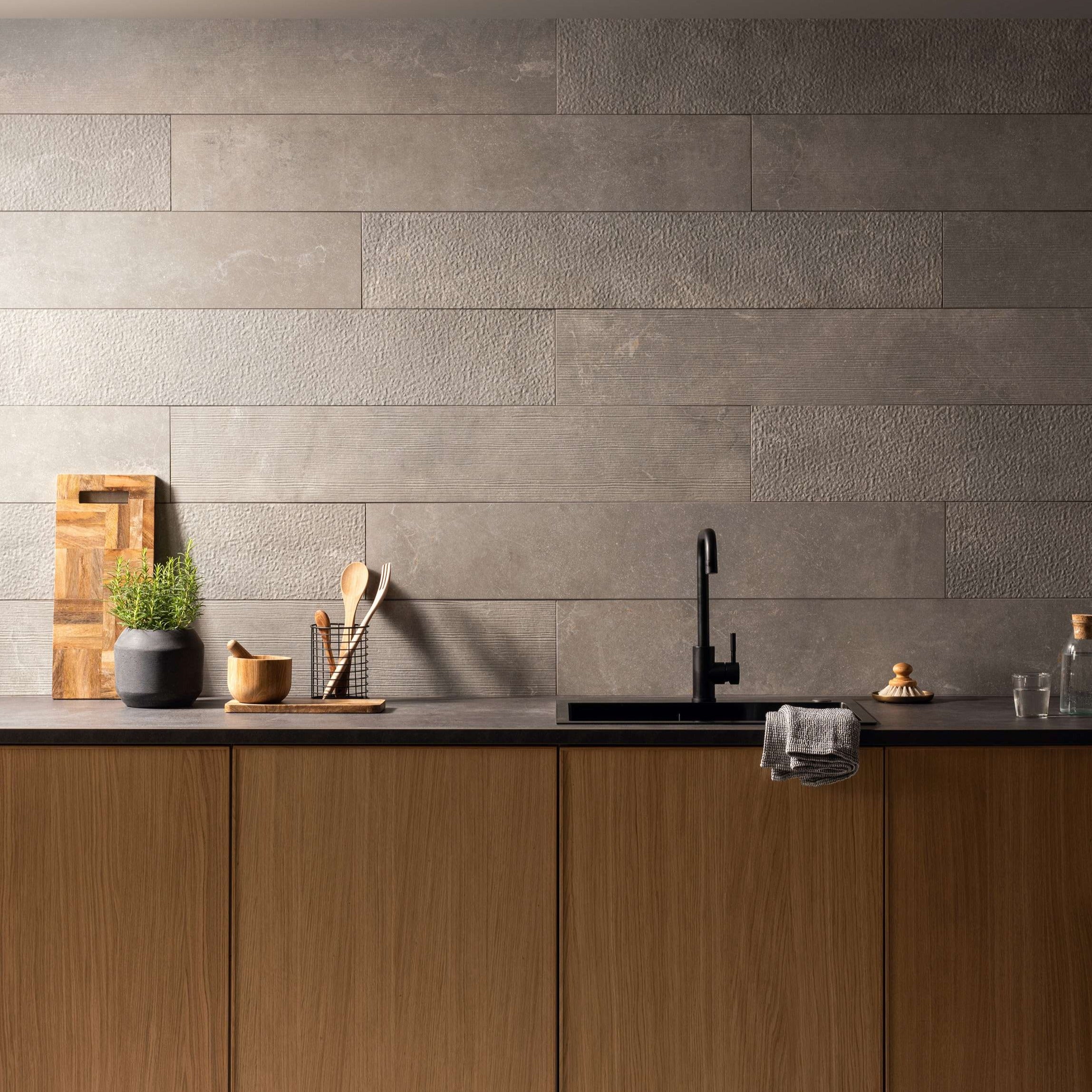 Original Style Tileworks Berliner Zement Line Tile 20x120cm