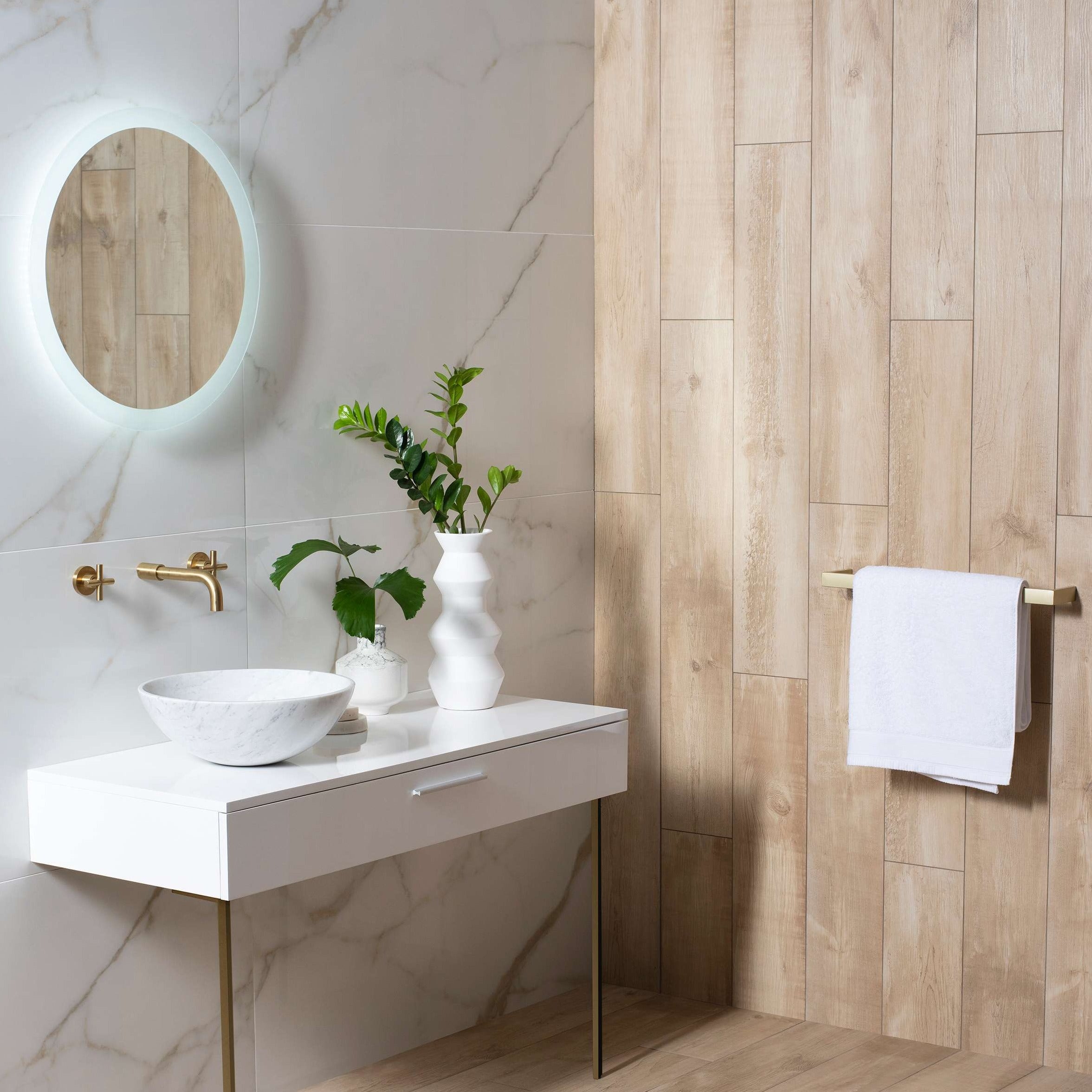 Original Style Tileworks Bianco Oro Polished Porcelain Marble Effect Tile 60x120cm