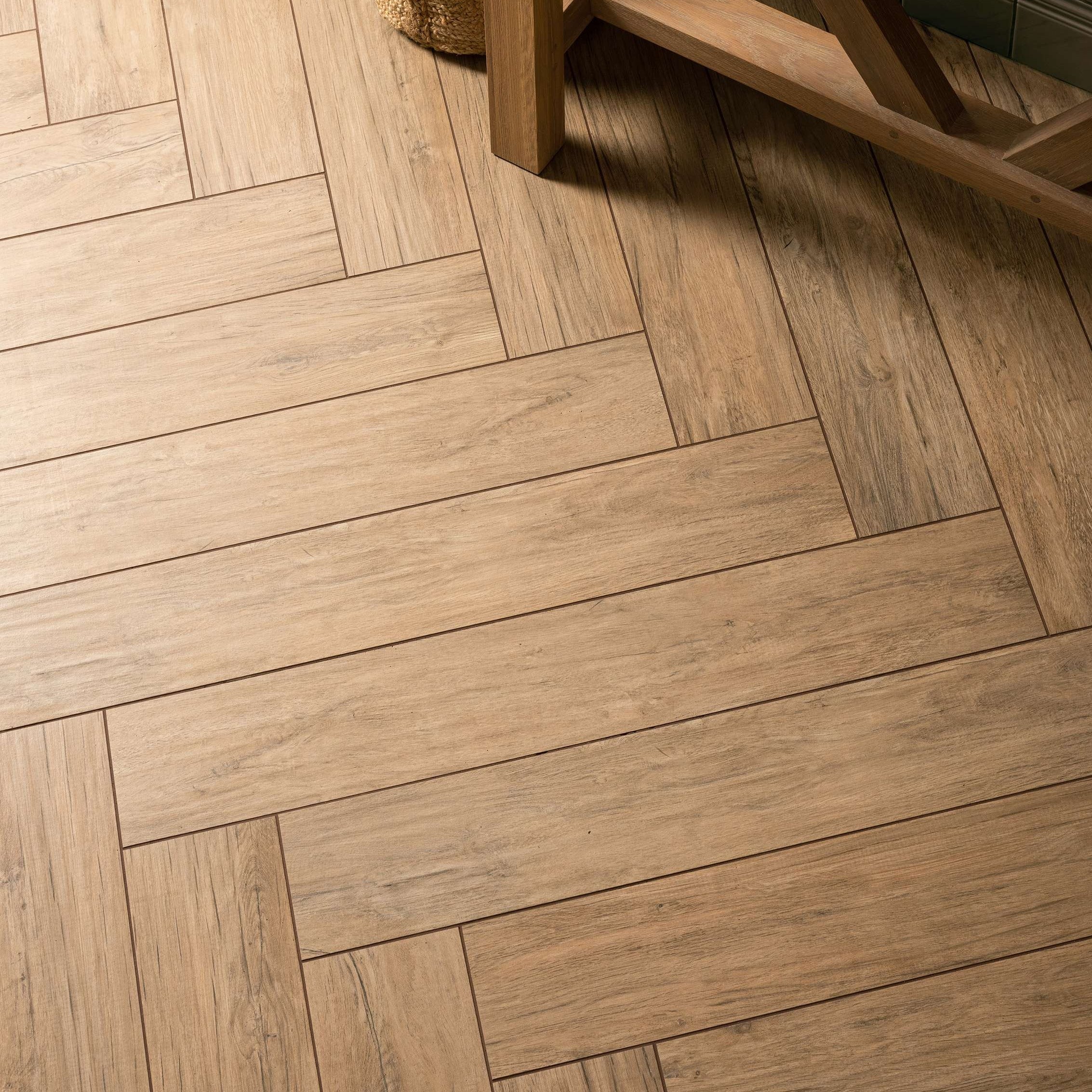 Original Style Tileworks Lignum Beige Natural Porcelain Wood Effect Tile 17x100cm