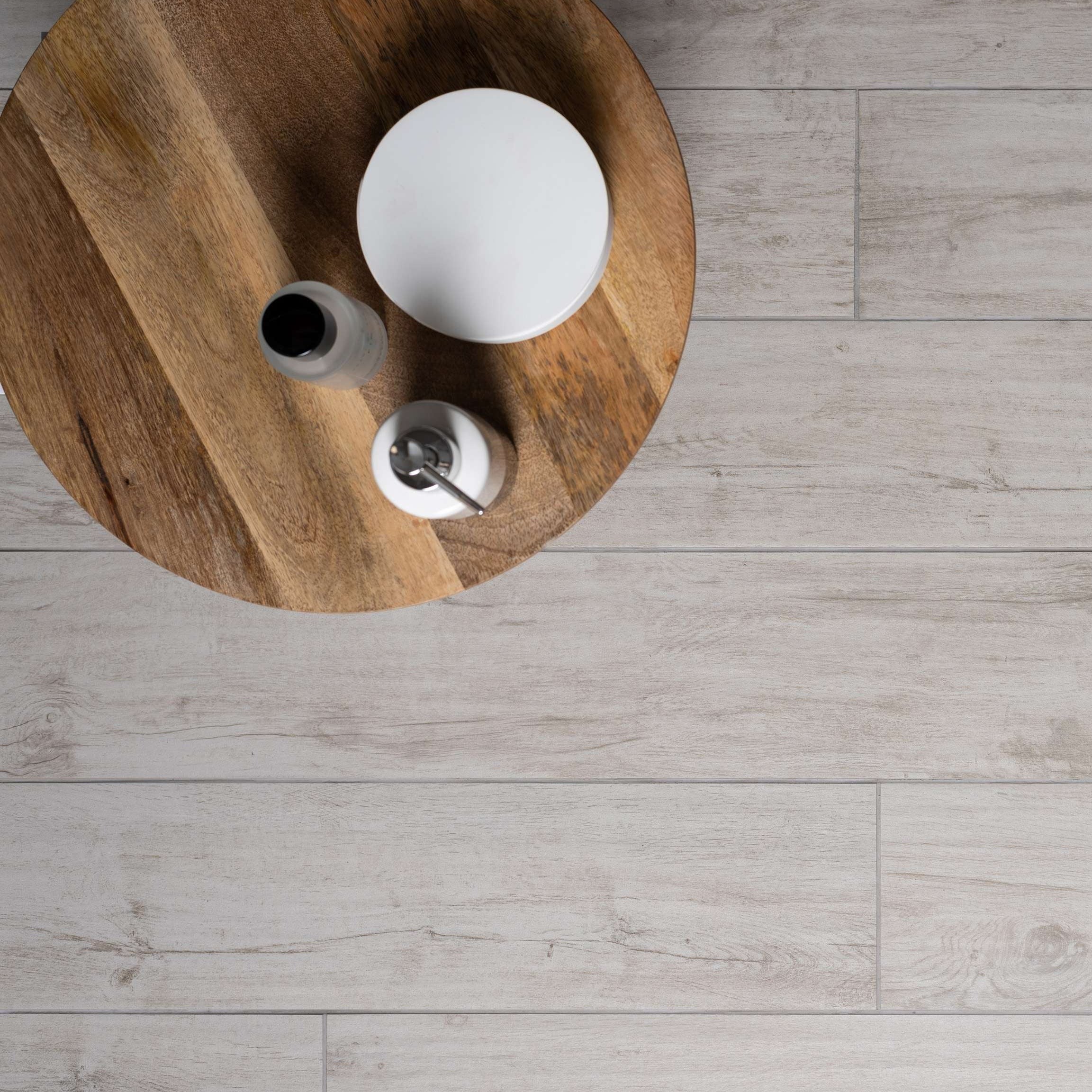 Original Style Tileworks Lignum White Slip Resistant Porcelain Wood Effect Tile 17x100cm