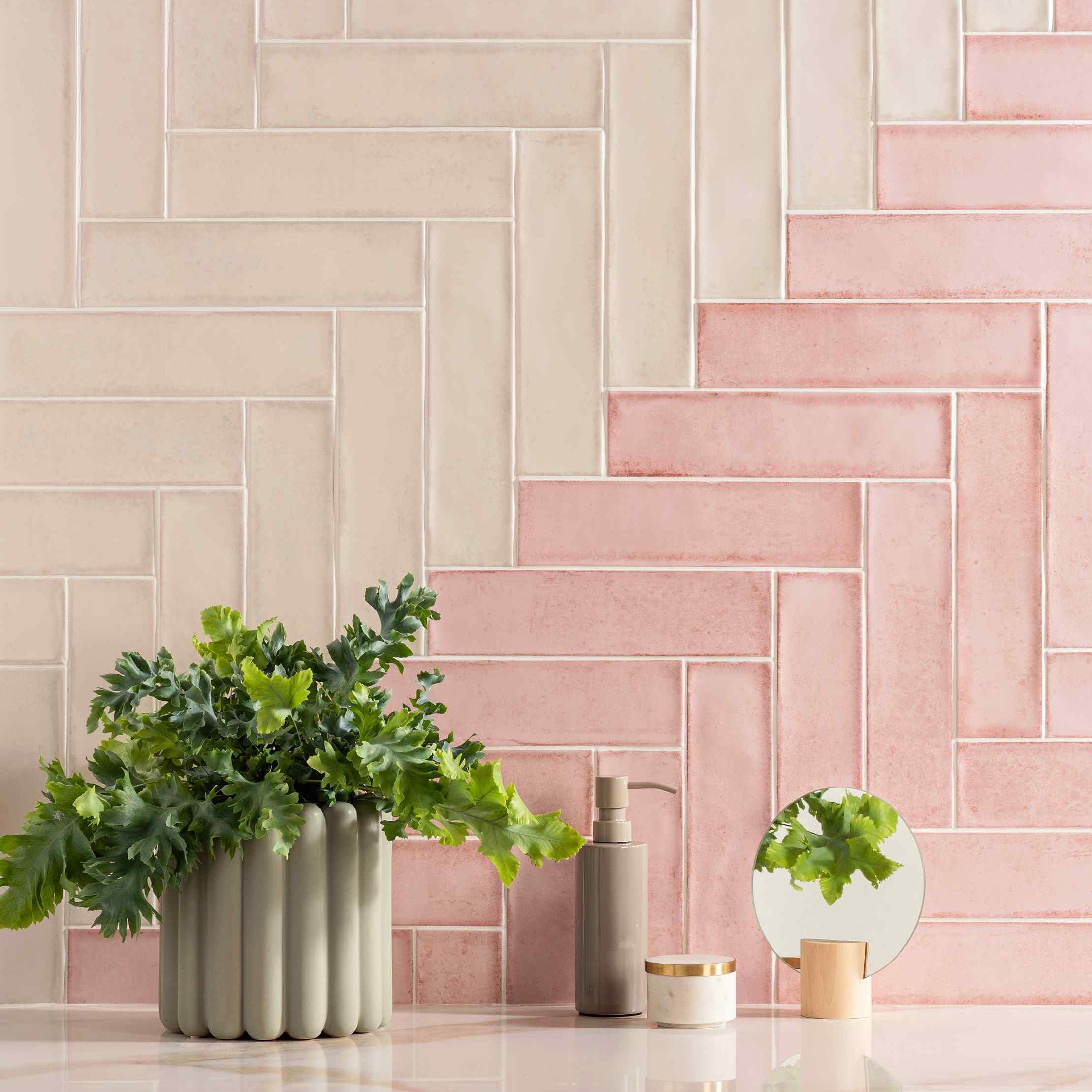 Original Style Tileworks Montblanc Pink Tile 7.5x30cm